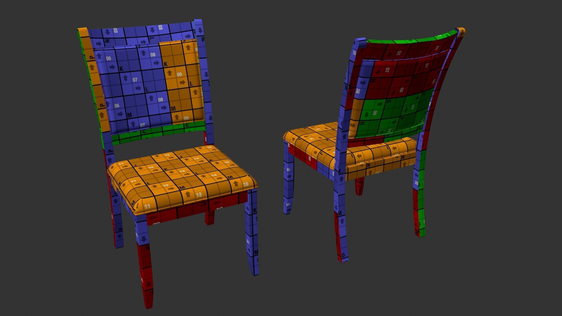 Italian-American Fine Dining Vintage Interior Restaurant Set 3D model_18