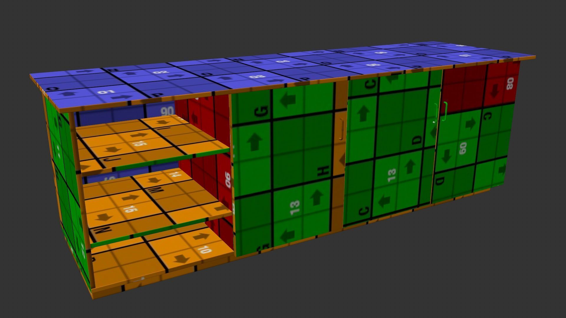 Italian-American Fine Dining Vintage Interior Restaurant Set 3D model_39