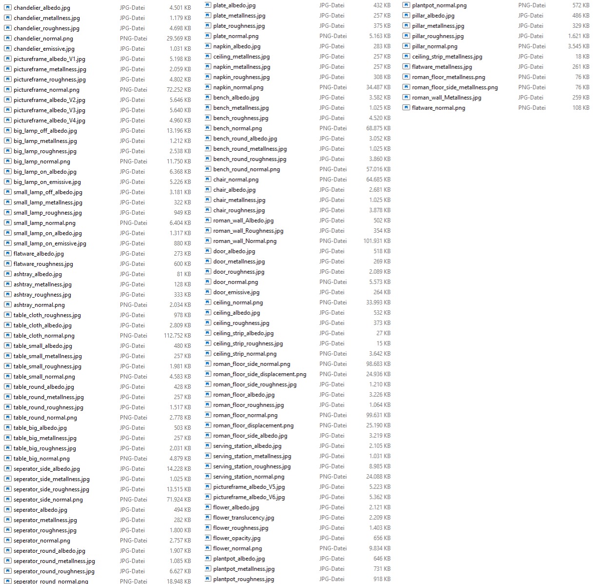 Italian-American Fine Dining Vintage Interior Restaurant Set 3D model_49