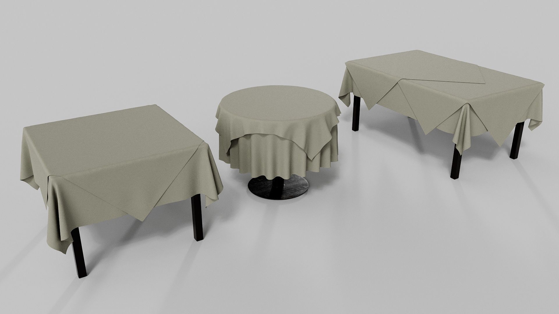 Italian-American Fine Dining Vintage Interior Restaurant Set 3D model_31