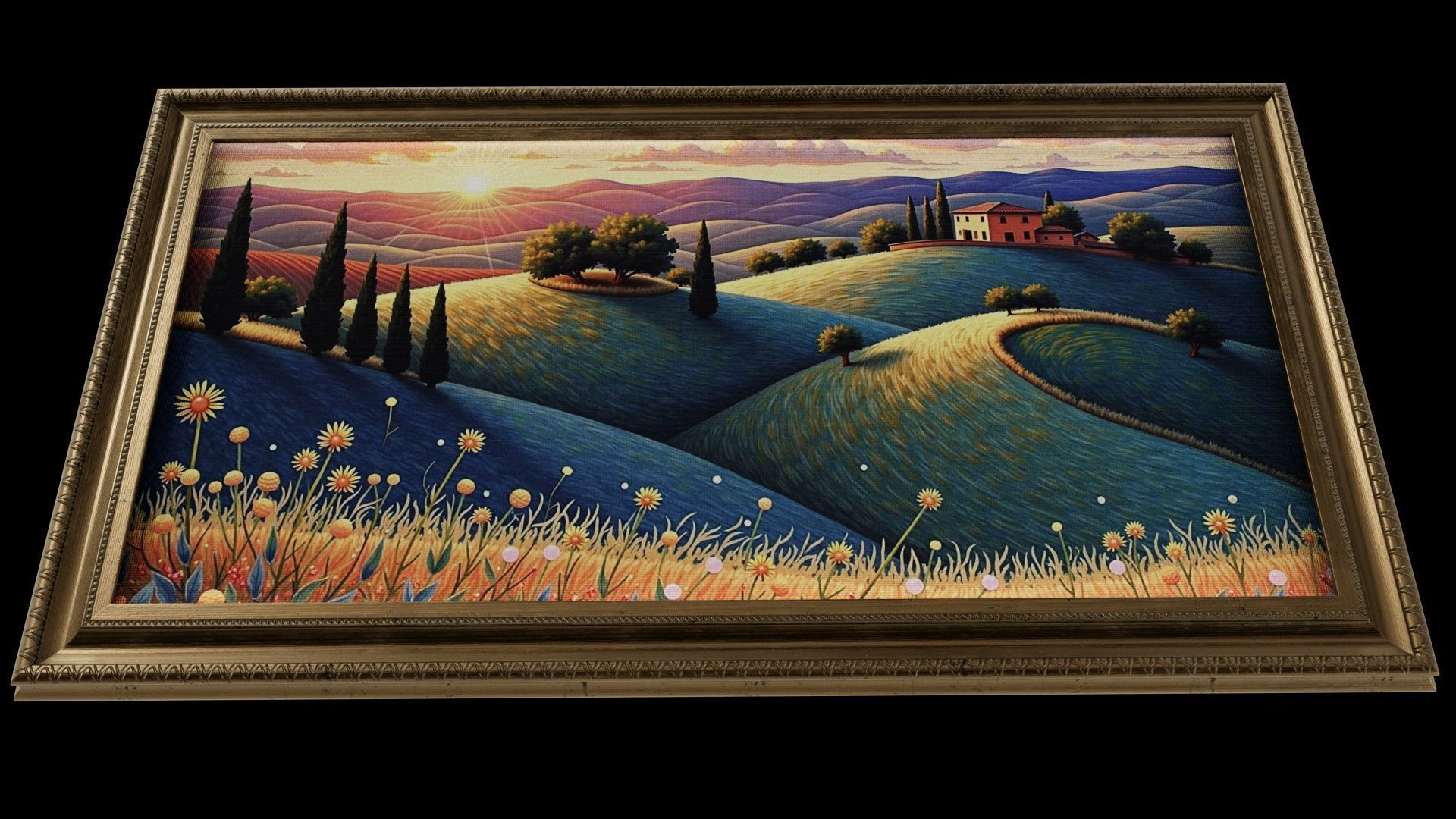 Italian-American Fine Dining Vintage Interior Restaurant Set 3D model_22