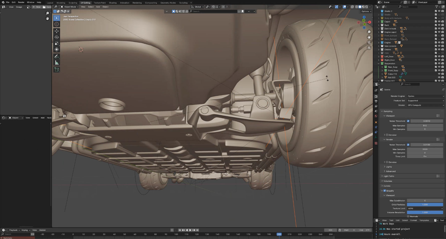 Porsche 911 Turbo 930 Cyberpunk Low-poly 3D model_31