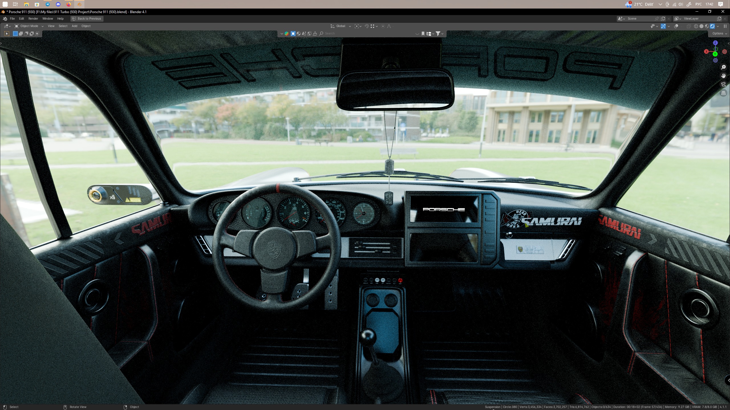 Porsche 911 Turbo 930 Cyberpunk Low-poly 3D model_105