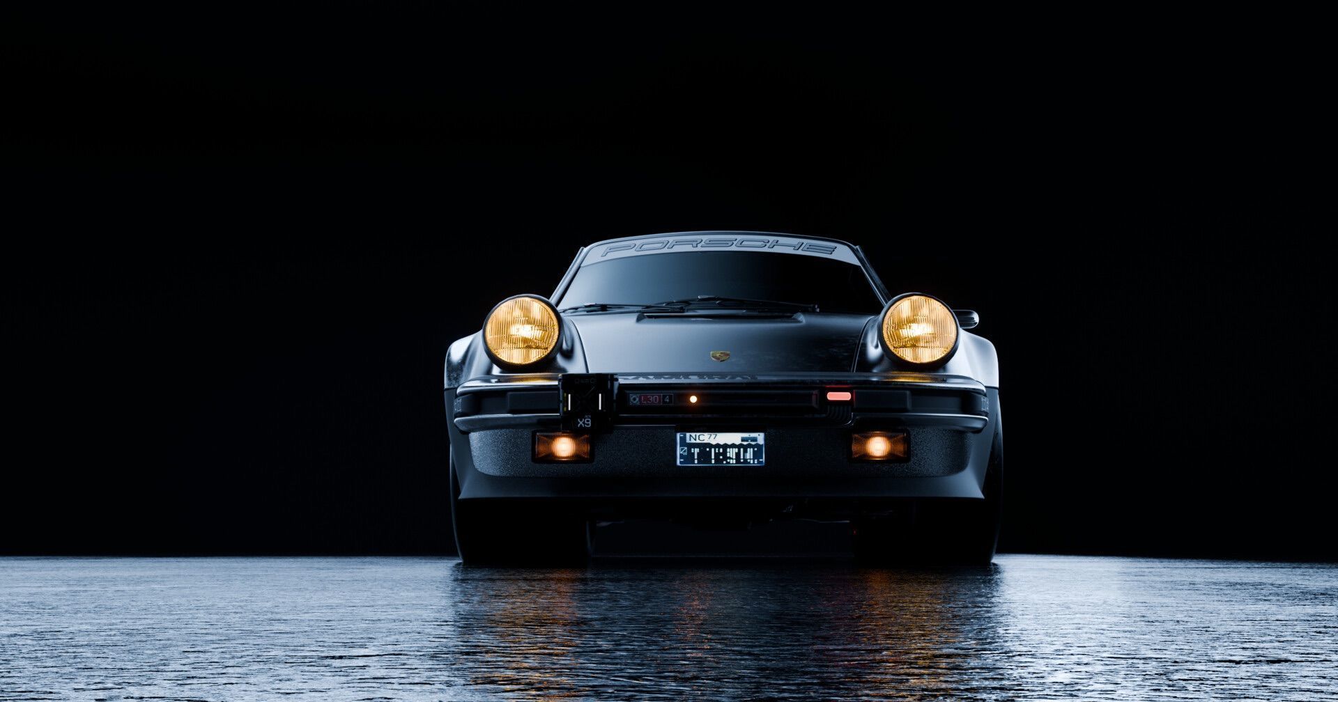 Porsche 911 Turbo 930 Cyberpunk Low-poly 3D model_5