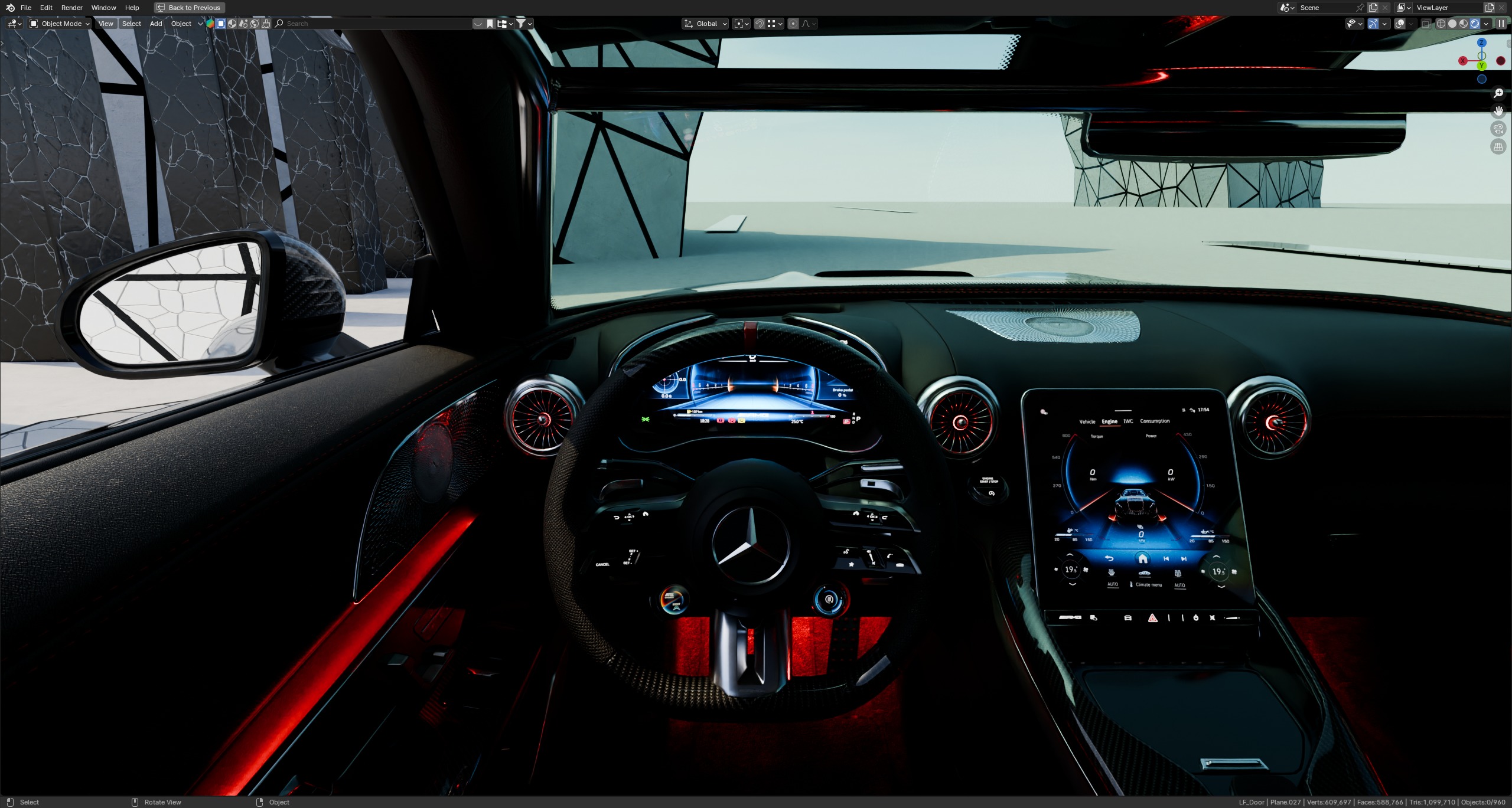Porsche 911 Turbo 930 Cyberpunk Low-poly 3D model_20