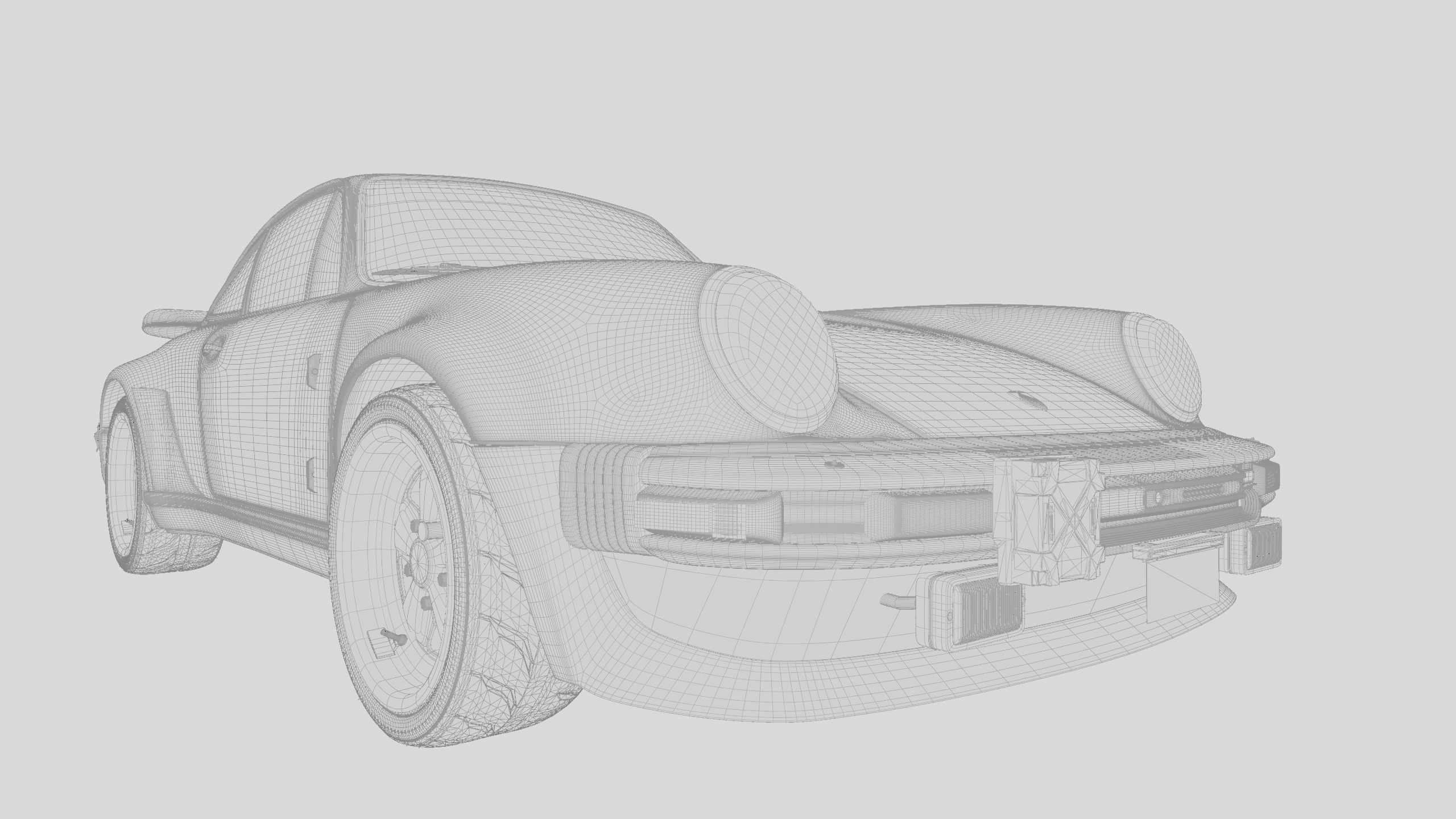 Porsche 911 Turbo 930 Cyberpunk Low-poly 3D model_12