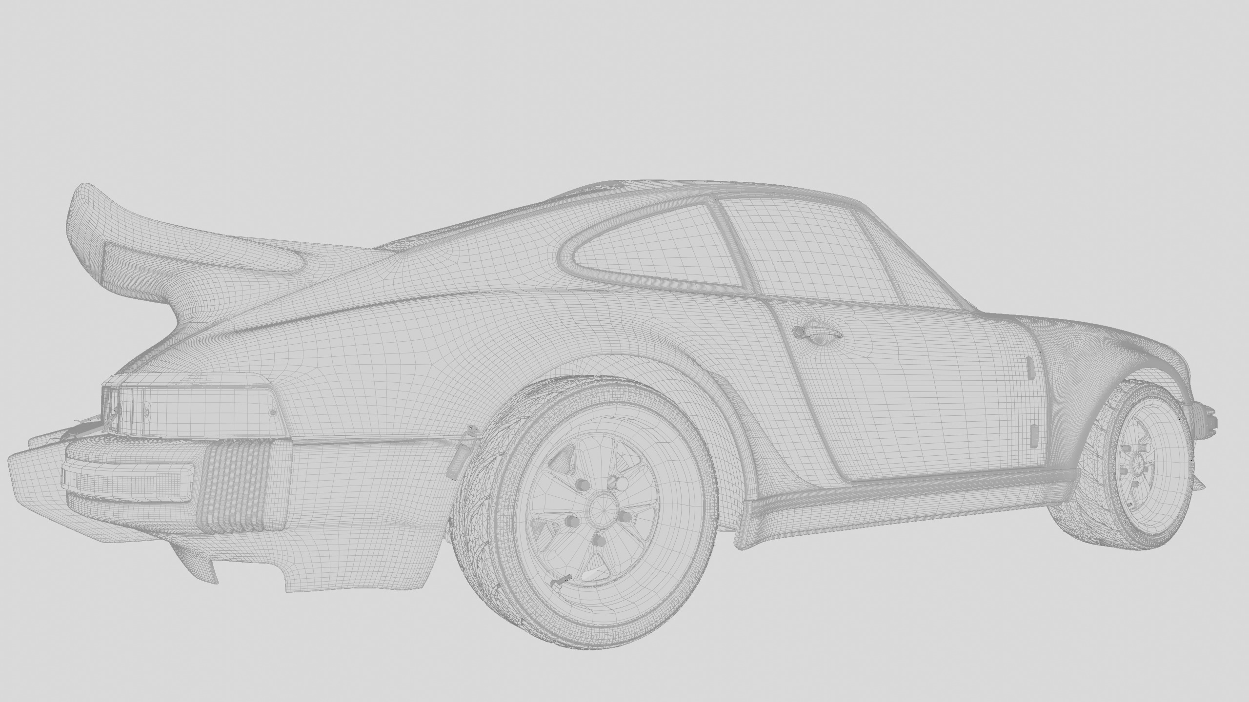 Porsche 911 Turbo 930 Cyberpunk Low-poly 3D model_13