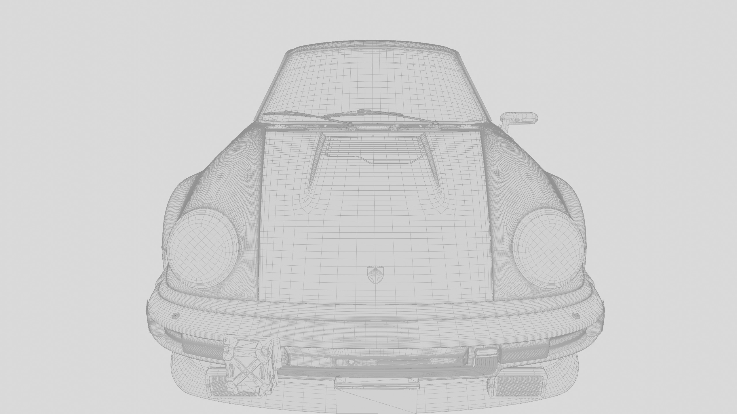 Porsche 911 Turbo 930 Cyberpunk Low-poly 3D model_15