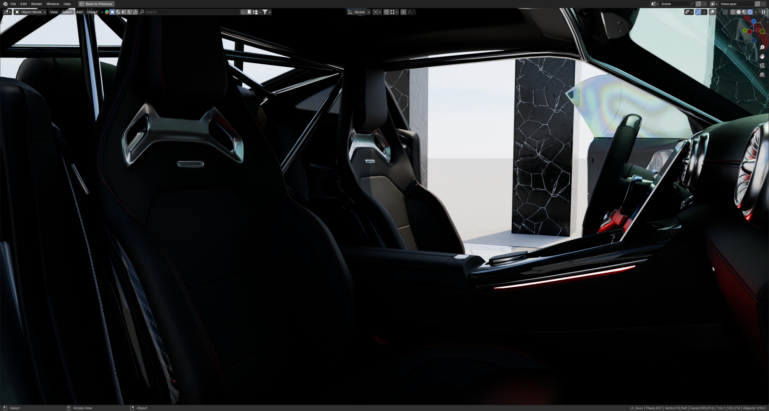 Porsche 911 Turbo 930 Cyberpunk Low-poly 3D model_19