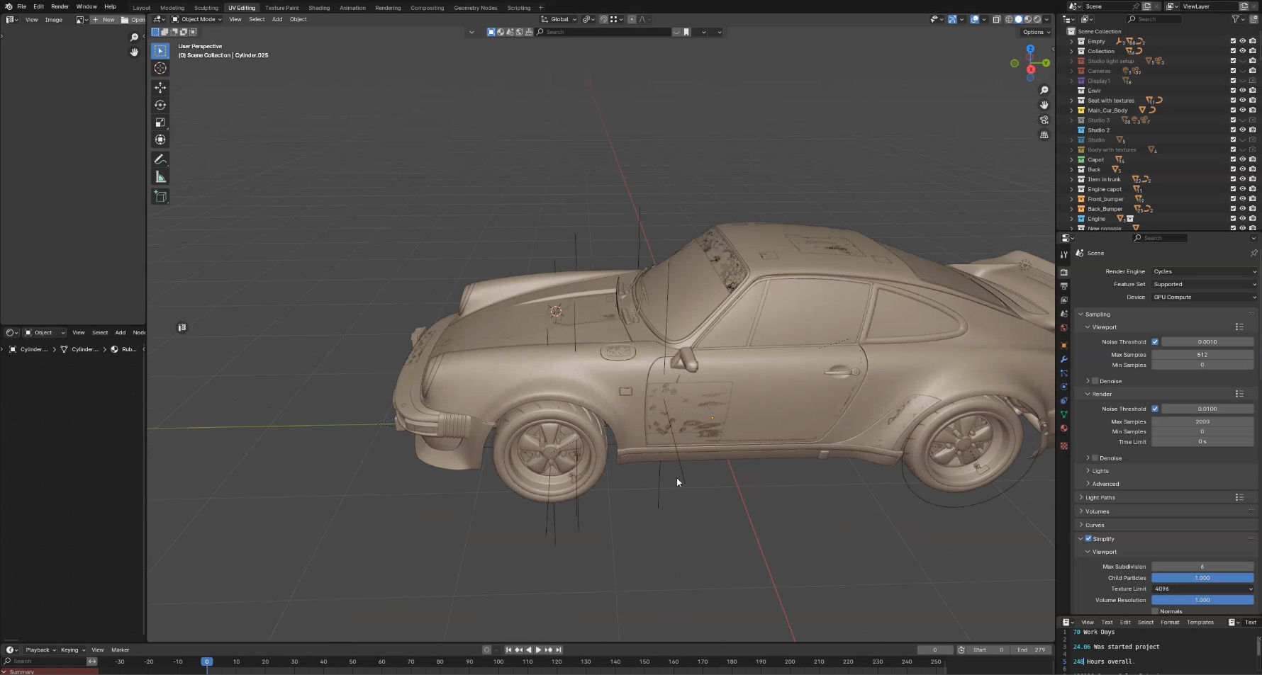 Porsche 911 Turbo 930 Cyberpunk Low-poly 3D model_28
