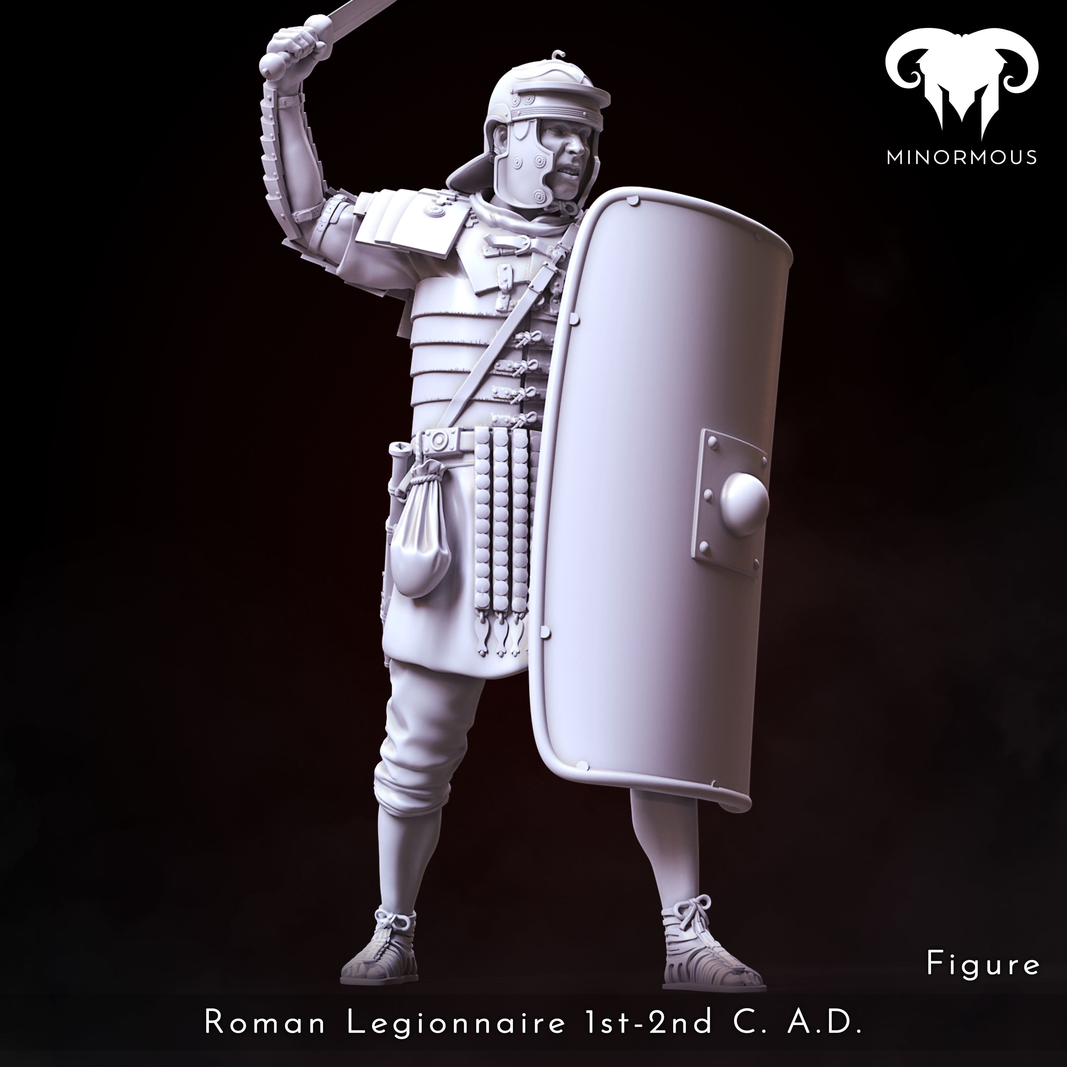 Figure - Roman Legionnaire 1st-2nd CAD Romes Unyielding Guardian 3D print model_2
