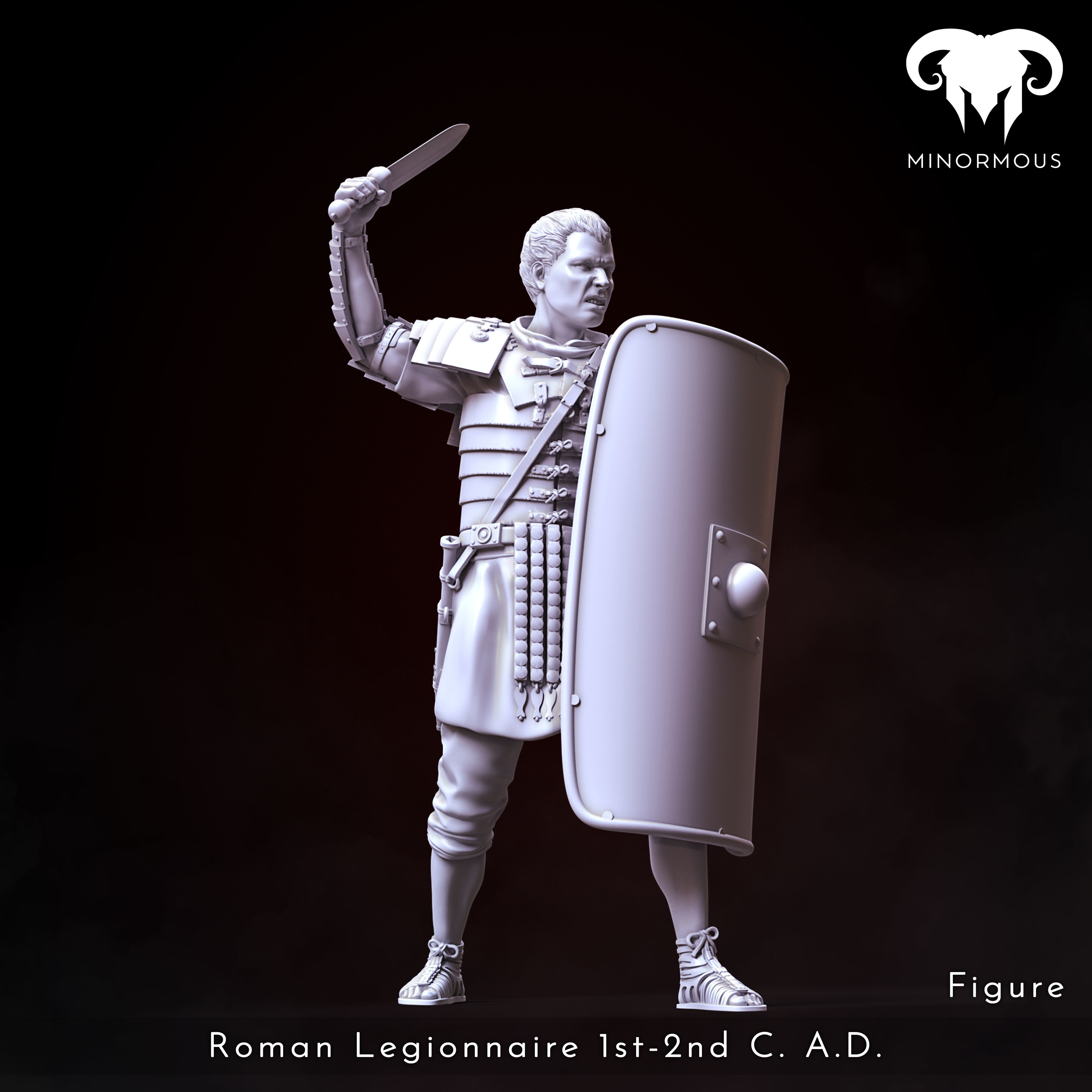 Figure - Roman Legionnaire 1st-2nd CAD Romes Unyielding Guardian 3D print model_7