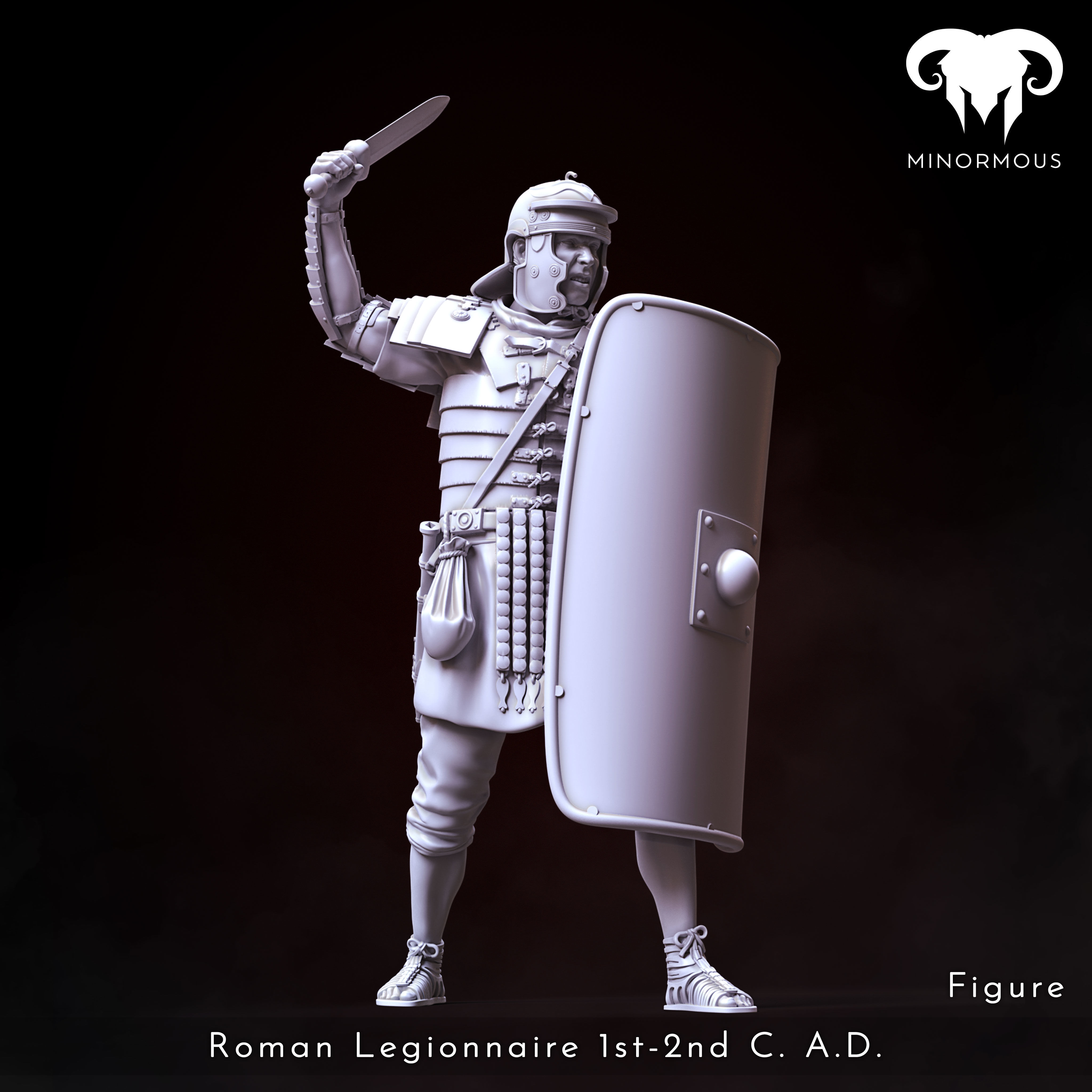 Figure - Roman Legionnaire 1st-2nd CAD Romes Unyielding Guardian 3D print model_9
