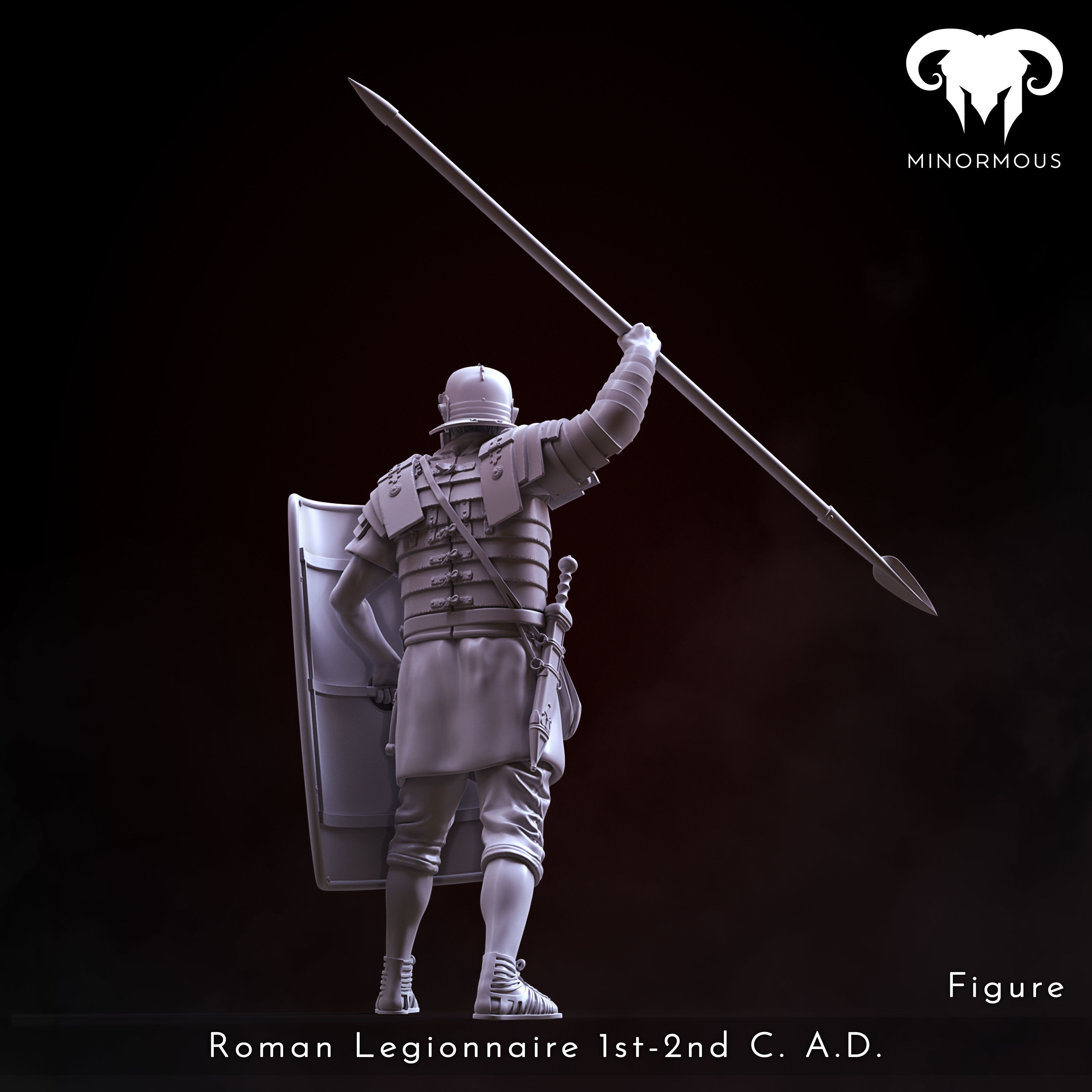 Figure - Roman Legionnaire 1st-2nd CAD Romes Unyielding Guardian 3D print model_3