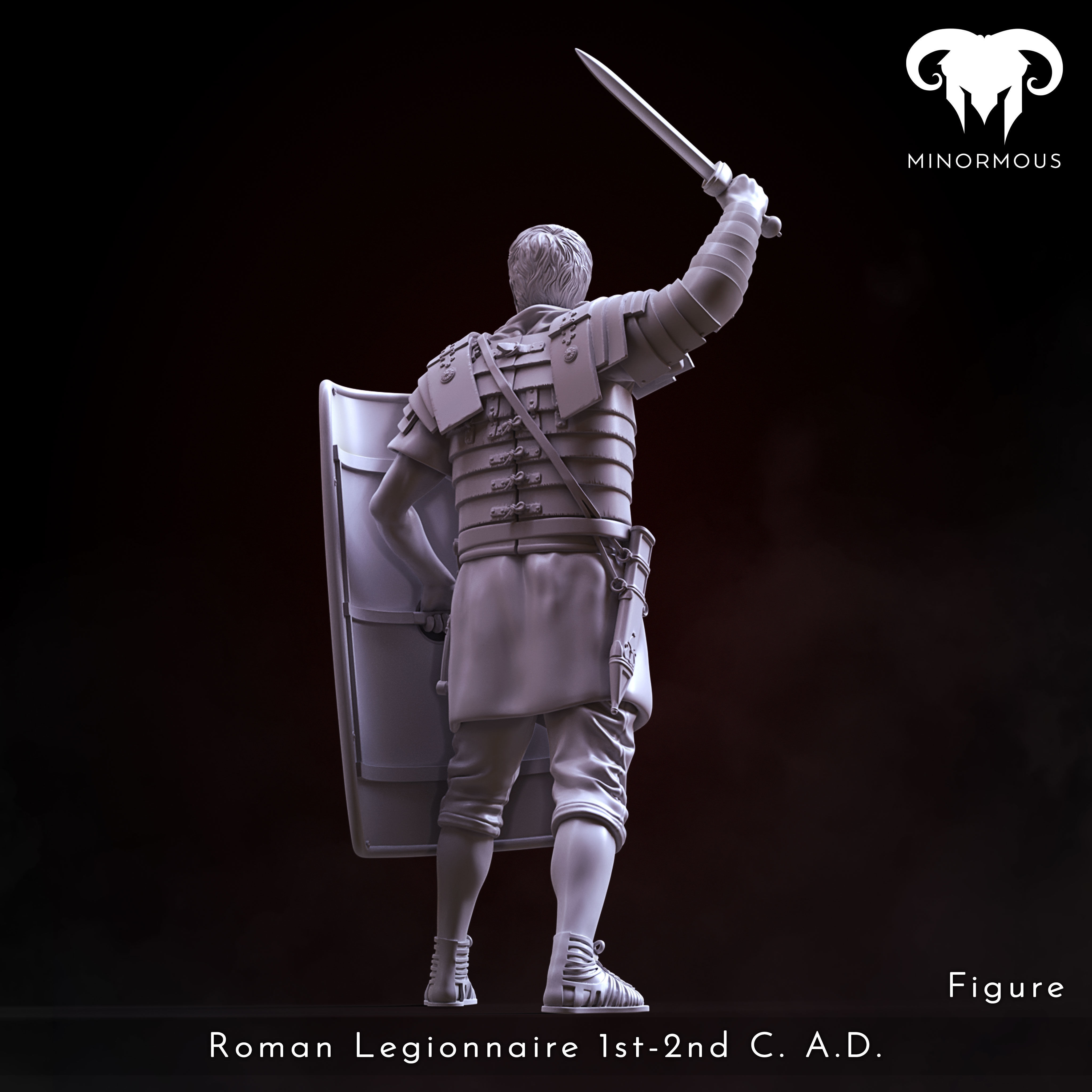 Figure - Roman Legionnaire 1st-2nd CAD Romes Unyielding Guardian 3D print model_8