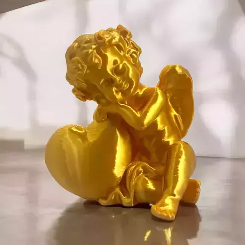 Angel loves her heart 3D print model