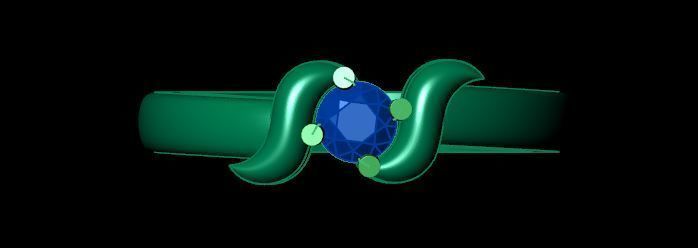 solitair ring  ready to print 3D print model_10