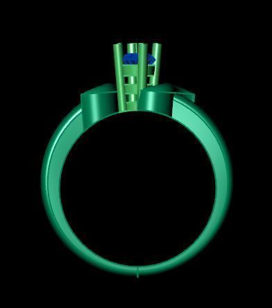 solitair ring  ready to print 3D print model_11