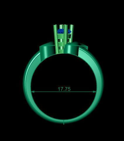 solitair ring  ready to print 3D print model_14