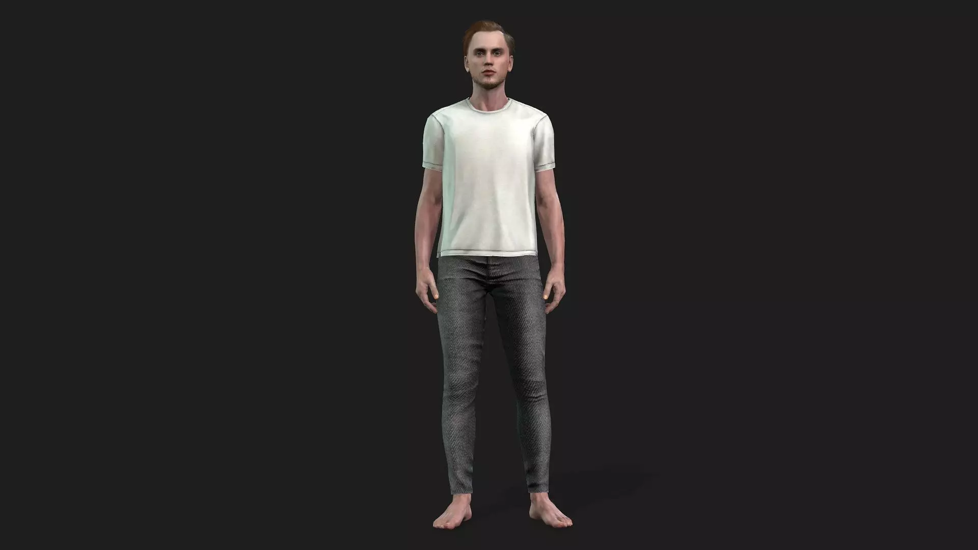 Fully Rigged Male Character  Ready for games and animations 3D model_0