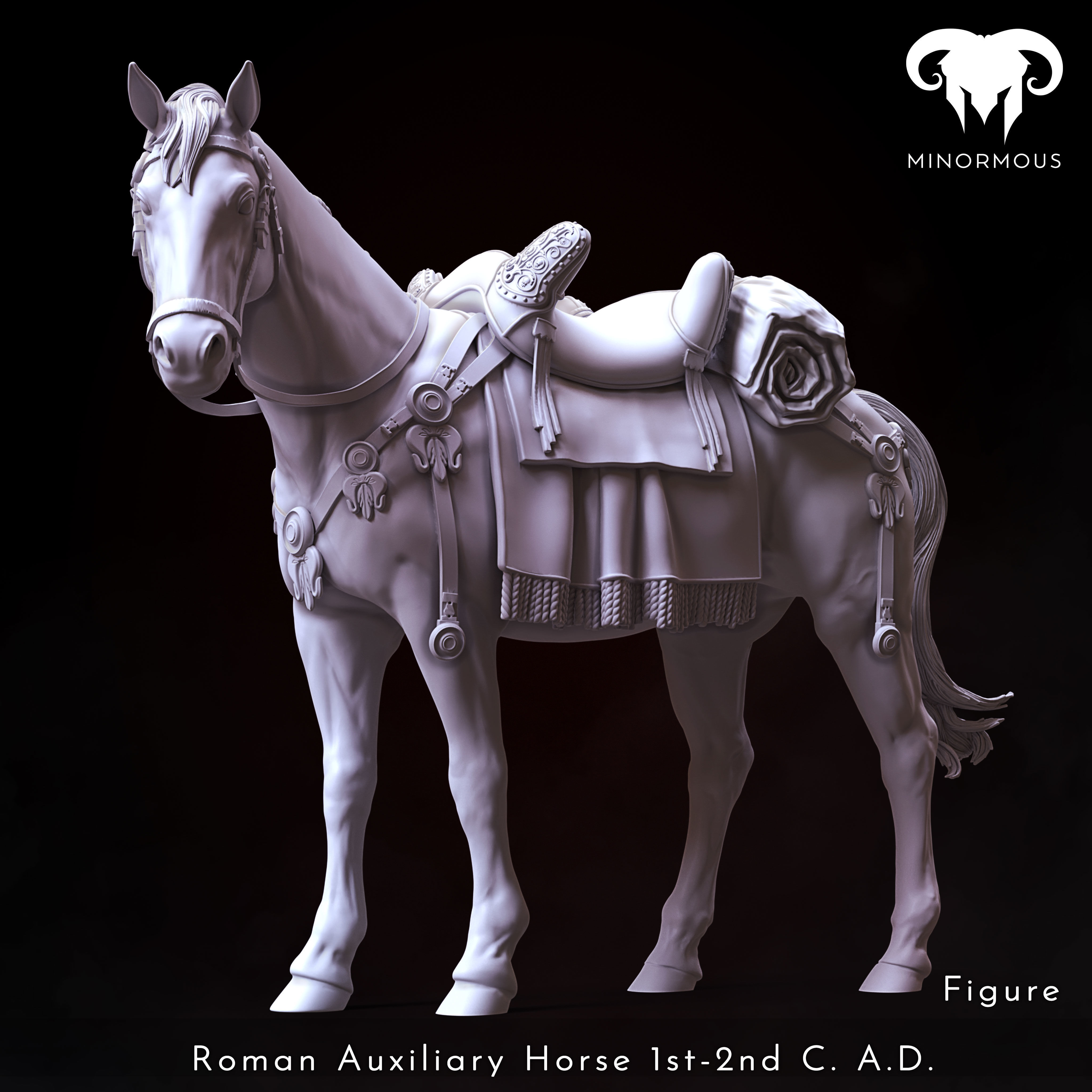 Bundle - Roman Aux Cavalryman 1st-2nd CAD Auxilia Equestrians 3D print model_11