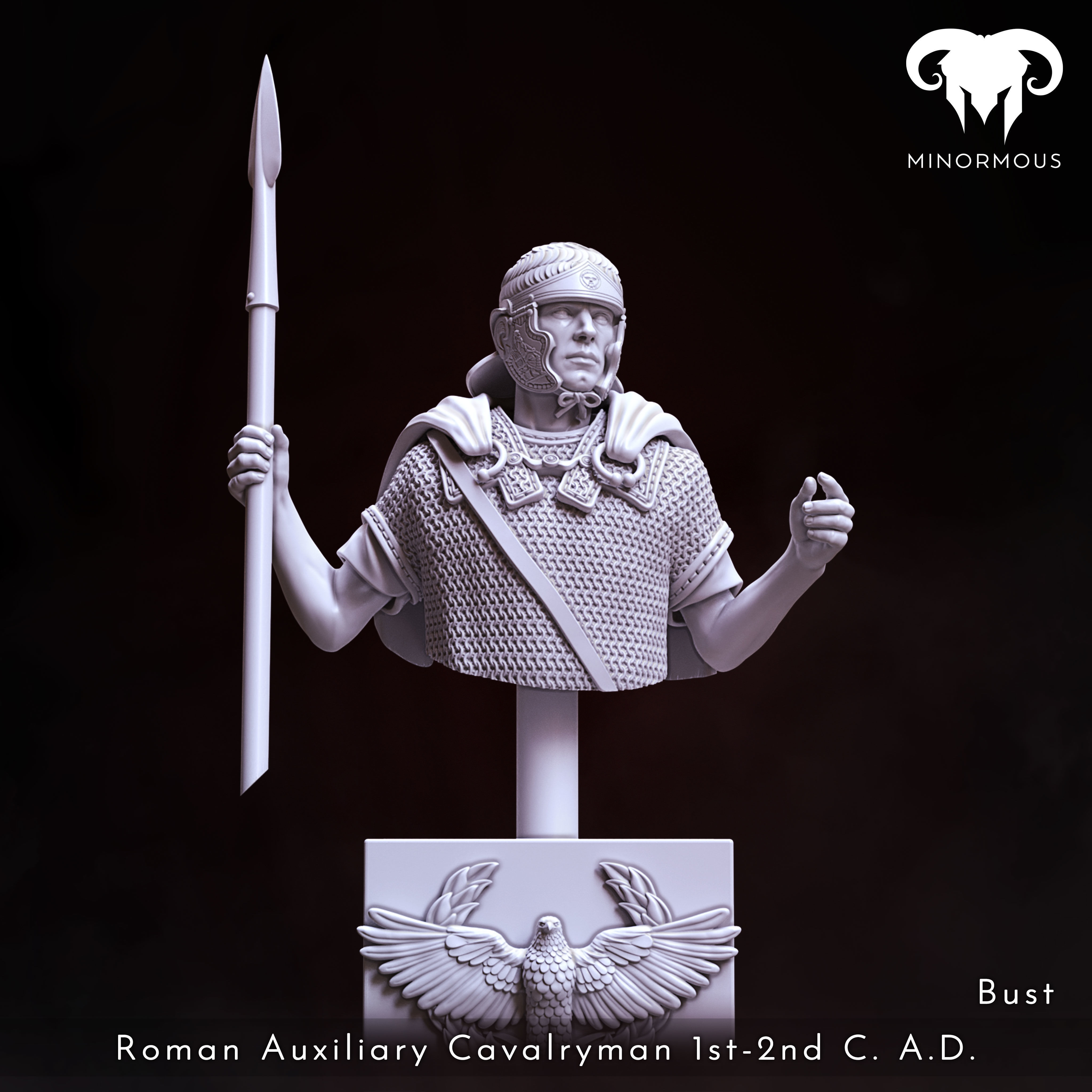 Bundle - Roman Aux Cavalryman 1st-2nd CAD Auxilia Equestrians 3D print model_1