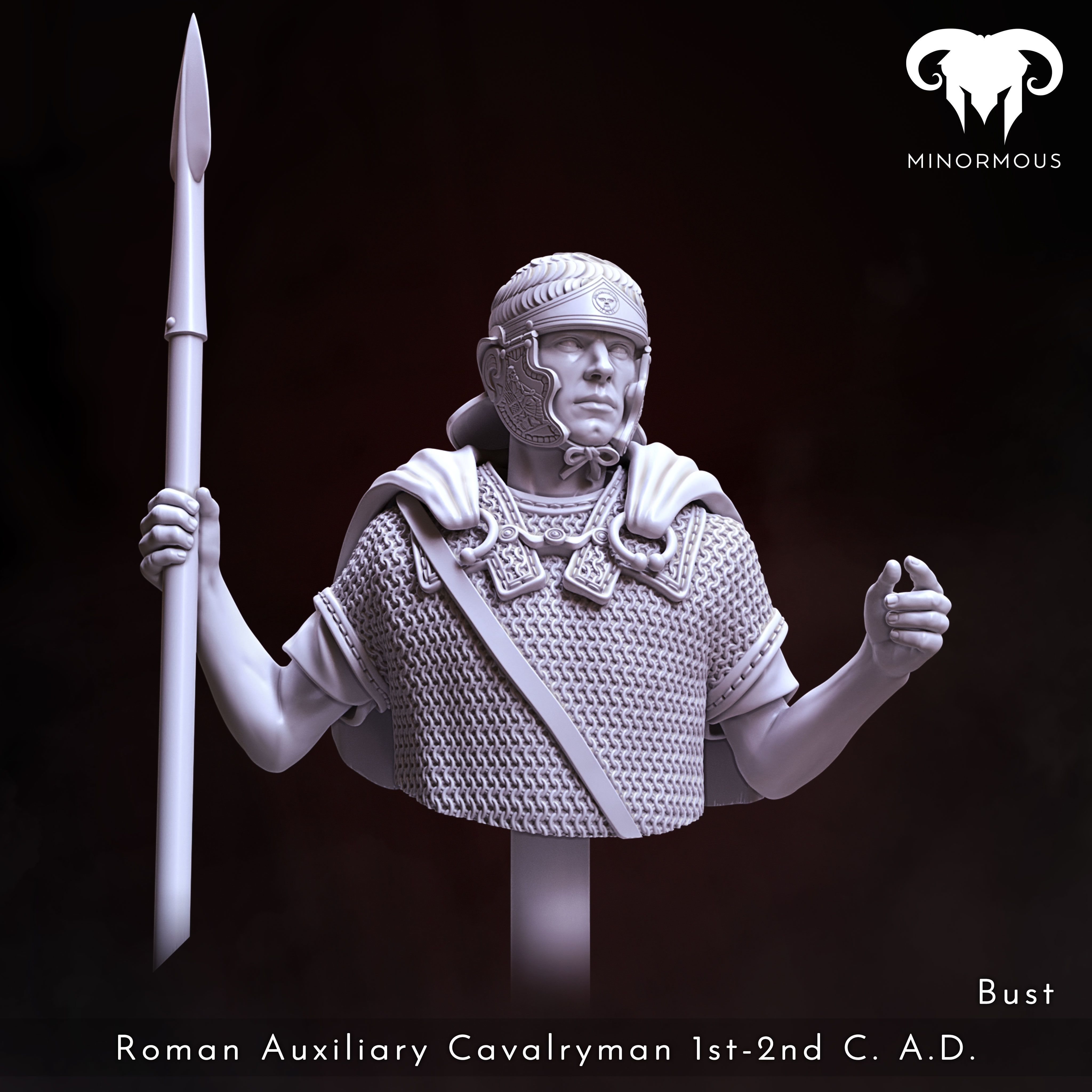 Bundle - Roman Aux Cavalryman 1st-2nd CAD Auxilia Equestrians 3D print model_6