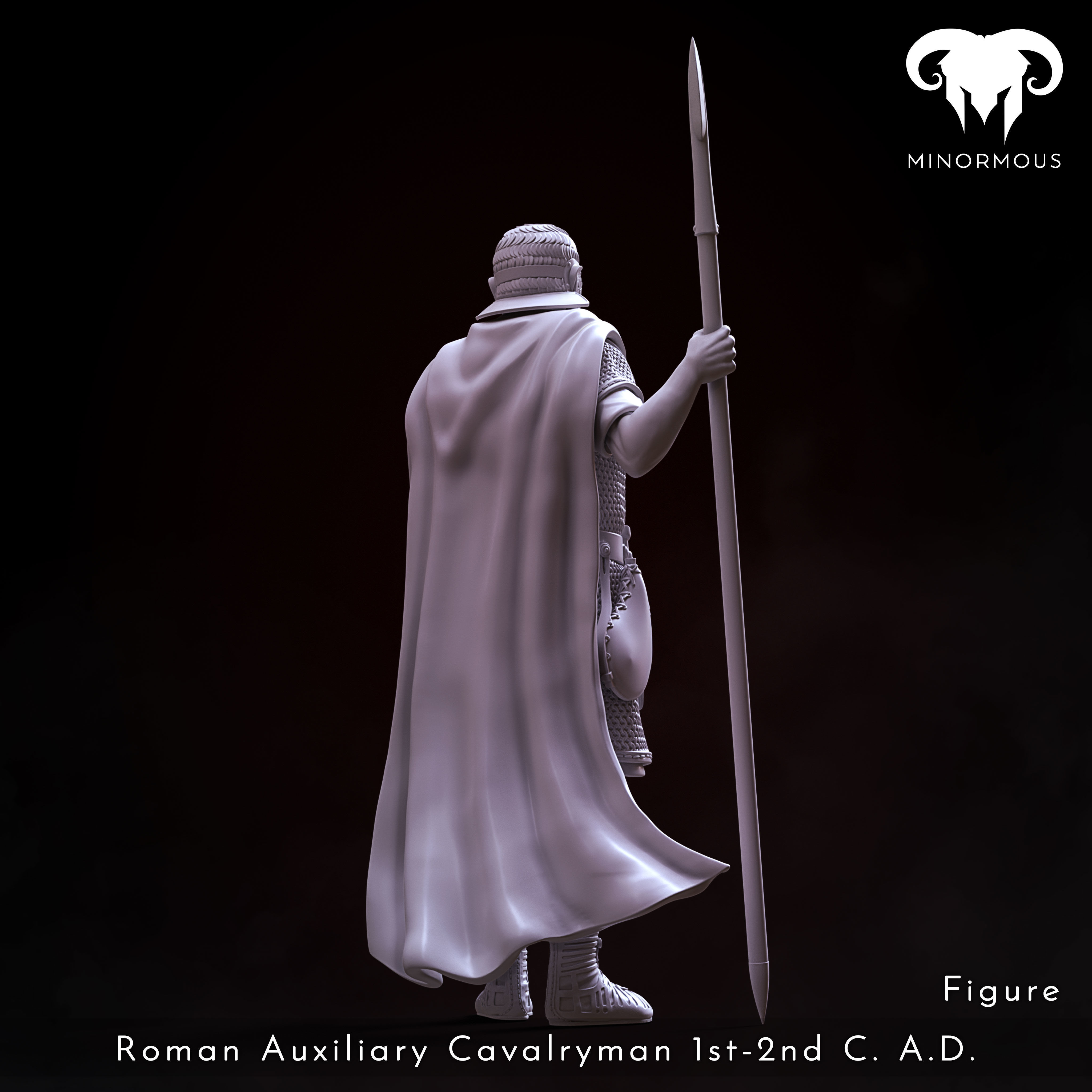 Bundle - Roman Aux Cavalryman 1st-2nd CAD Auxilia Equestrians 3D print model_10