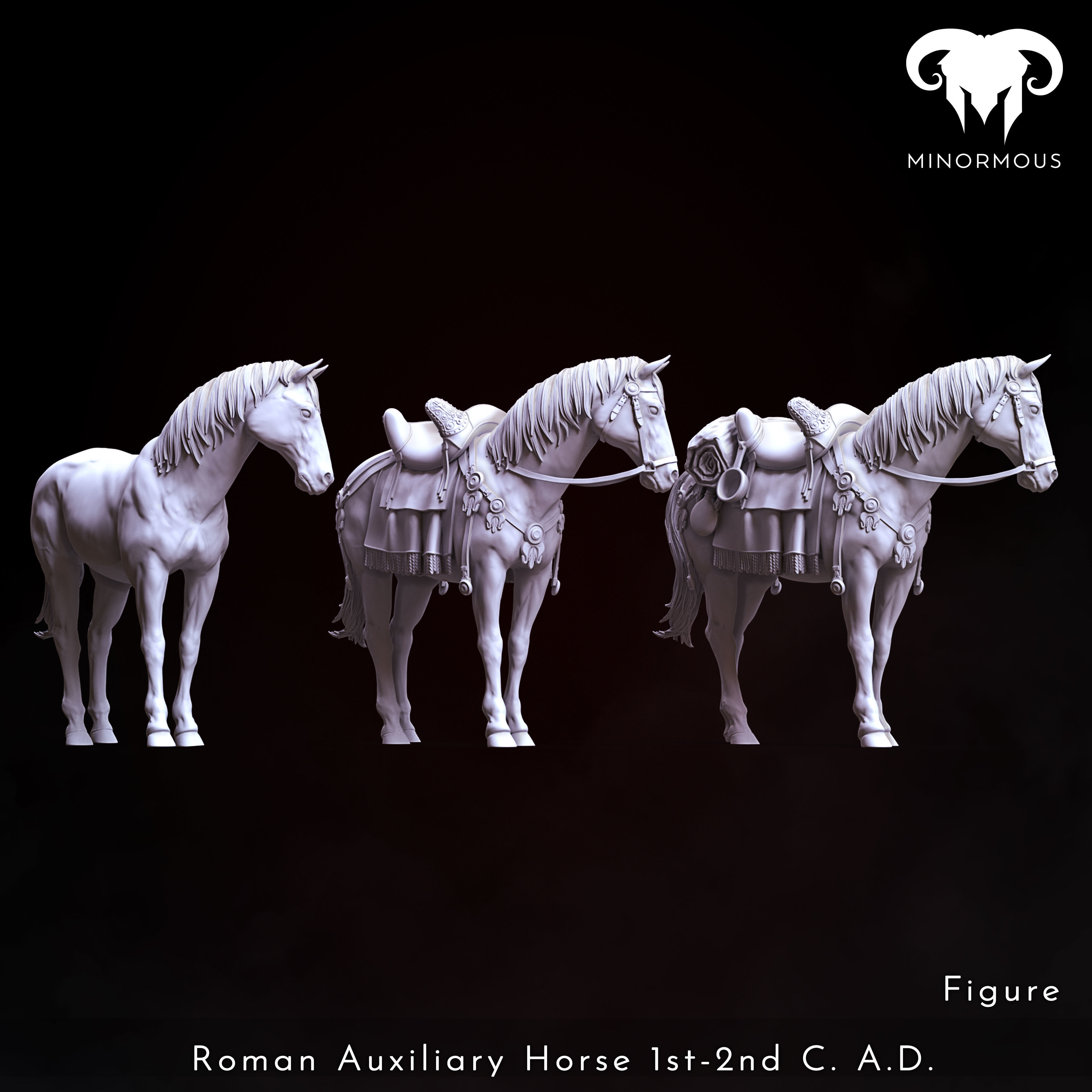 Bundle - Roman Aux Cavalryman 1st-2nd CAD Auxilia Equestrians 3D print model_5