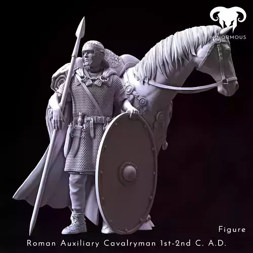 Figure-Horse - Roman Aux Cavalry 1st-2nd CAD Horsemens Antiquity