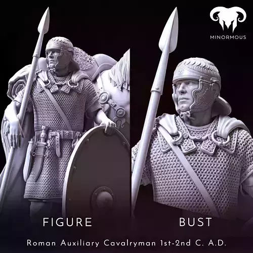 Bundle - Roman Aux Cavalryman 1st-2nd CAD Horsemen of Antiquity 3D print model