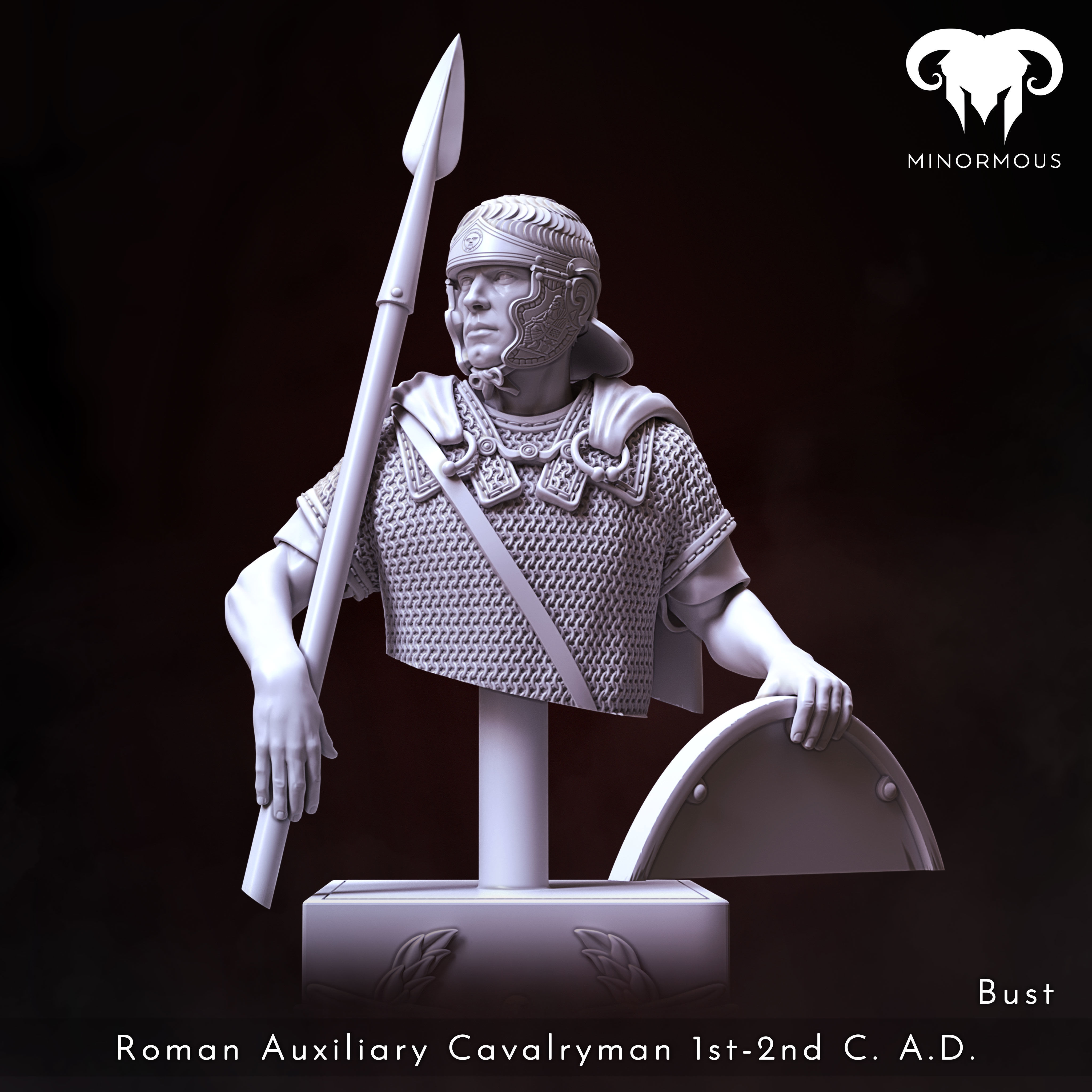 Bundle - Roman Aux Cavalryman 1st-2nd CAD Horsemen of Antiquity 3D print model_7