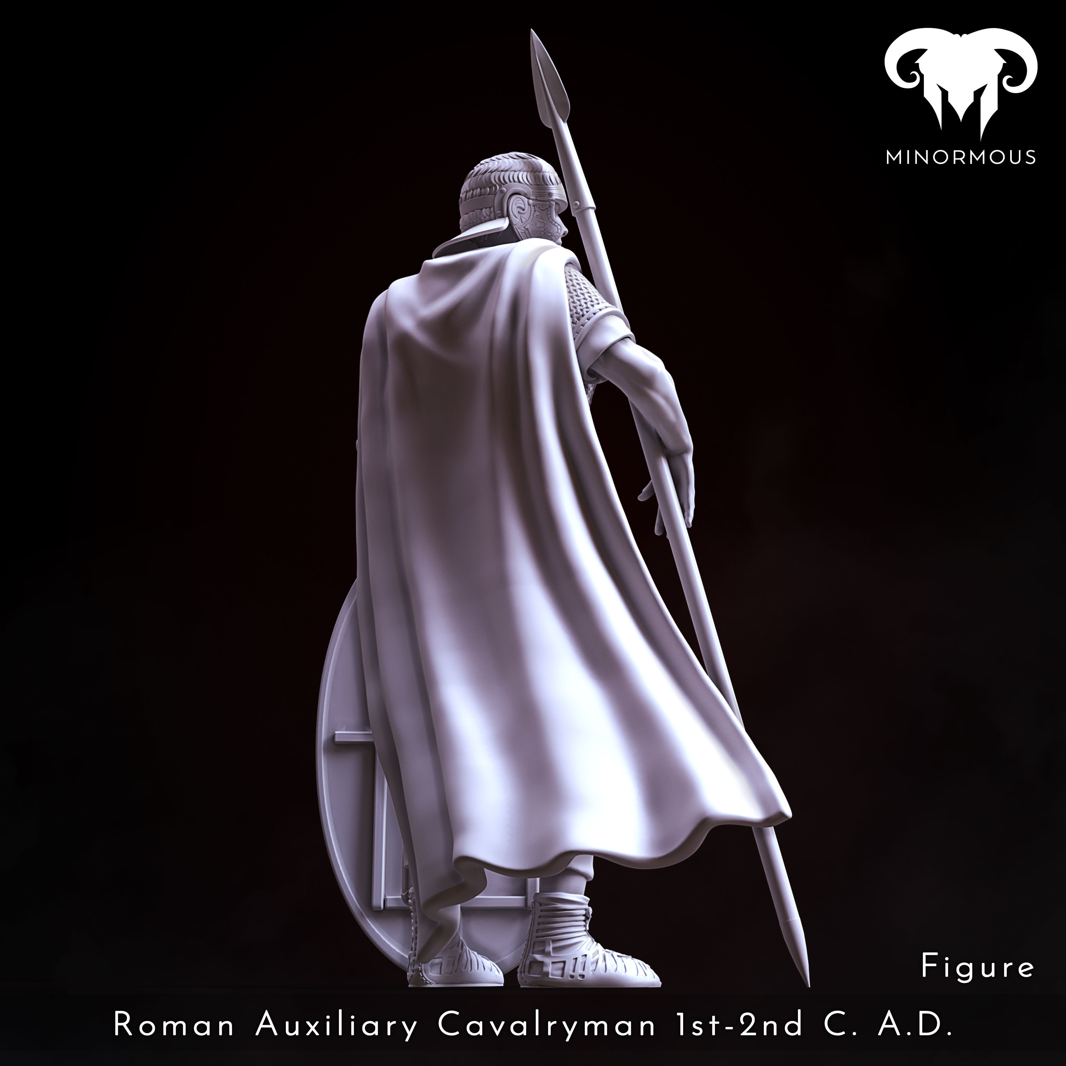 Bundle - Roman Aux Cavalryman 1st-2nd CAD Horsemen of Antiquity 3D print model_10