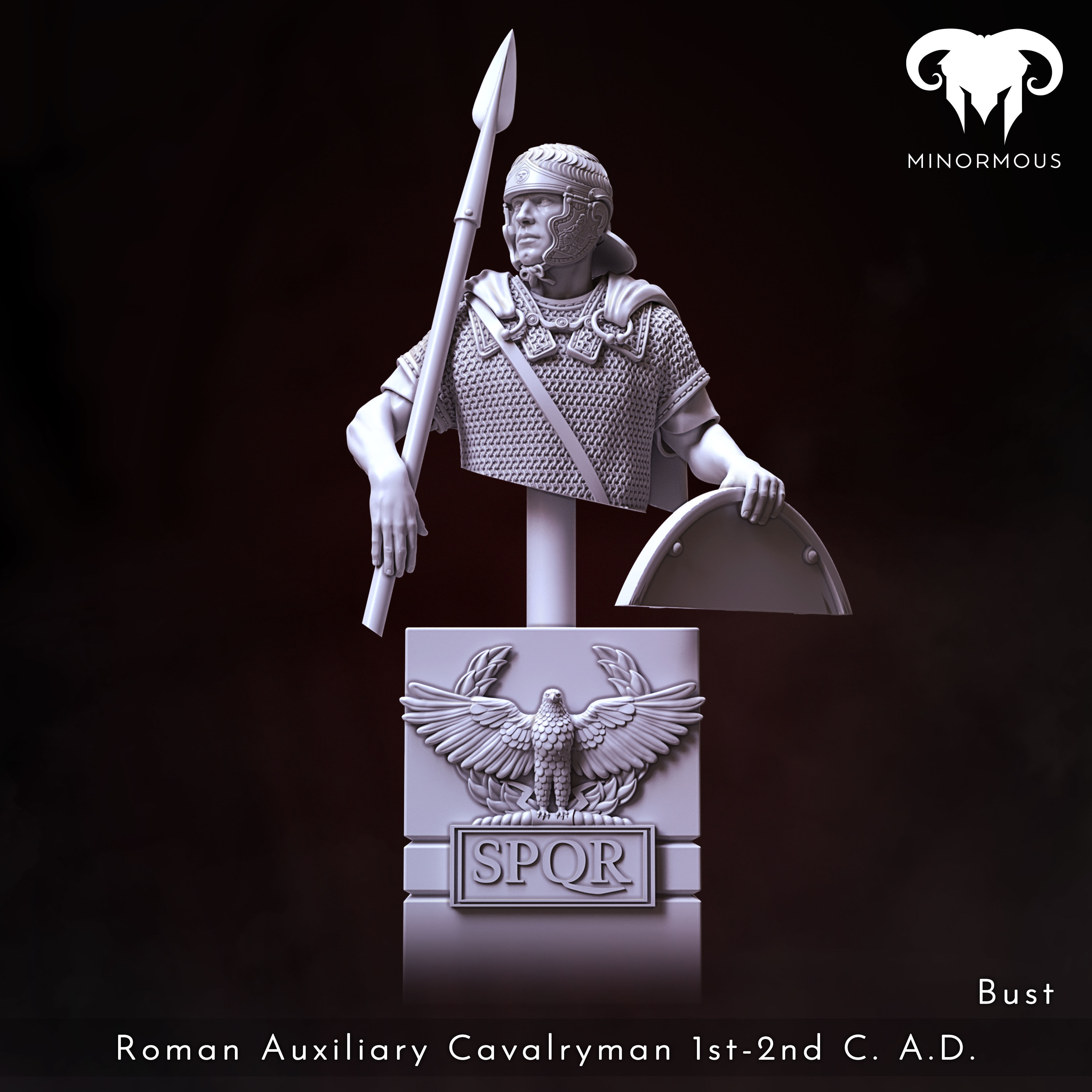 Bundle - Roman Aux Cavalryman 1st-2nd CAD Horsemen of Antiquity 3D print model_1