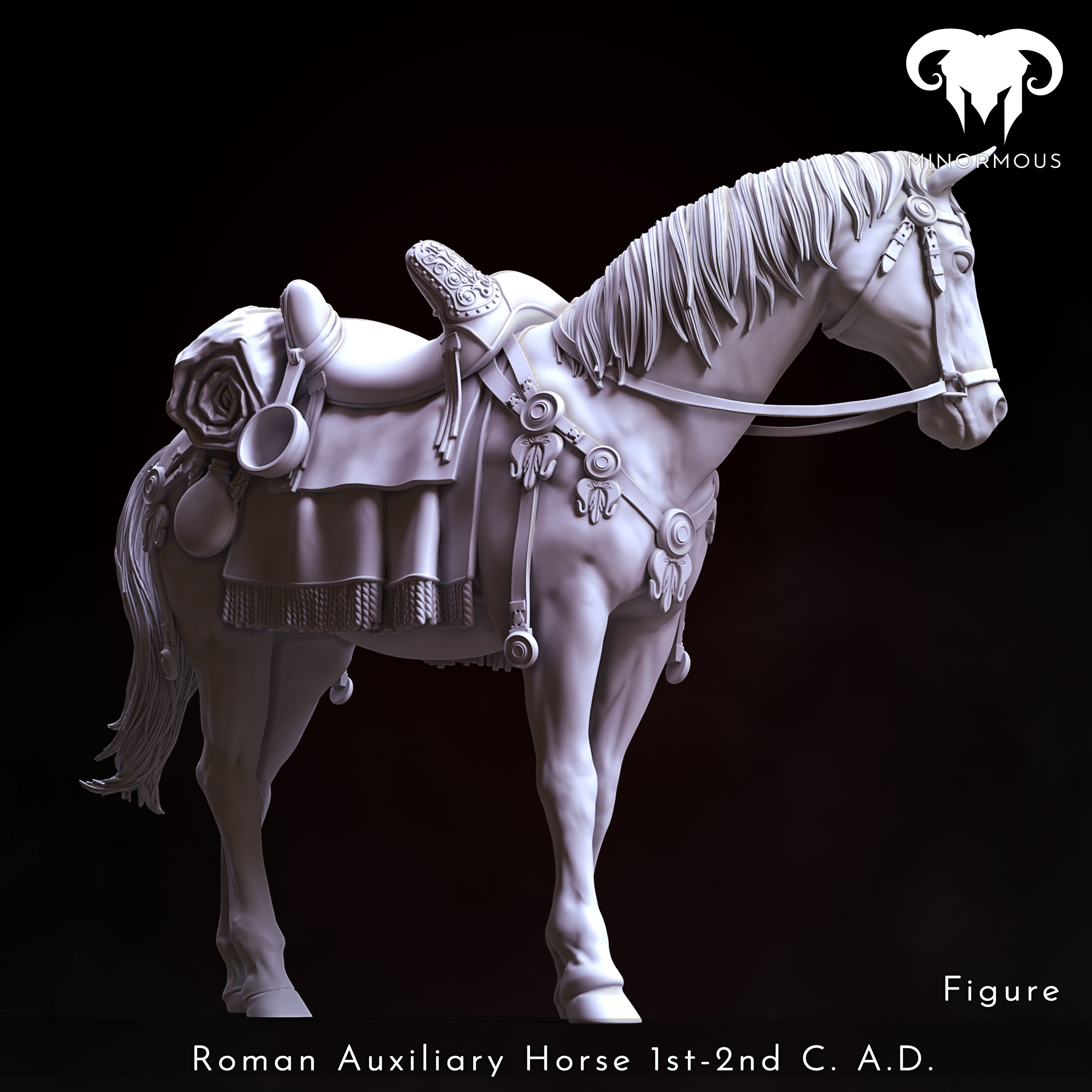 Bundle - Roman Aux Cavalryman 1st-2nd CAD Horsemen of Antiquity 3D print model_12
