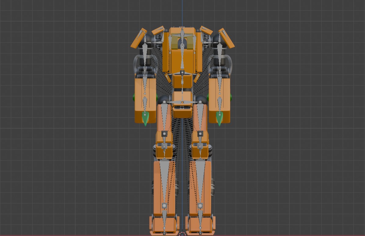 Carrot Robot 1 st generation 3D models Low-poly 3D model_3