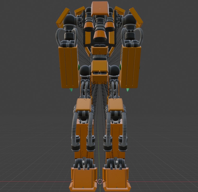 Carrot Robot 1 st generation 3D models Low-poly 3D model_5