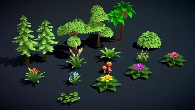 Stylized nature assets pack vol-1