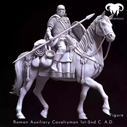 Figure-Horse - Roman Aux Cavalryman 1st-2nd CAD Hooves of Honor 3D print model