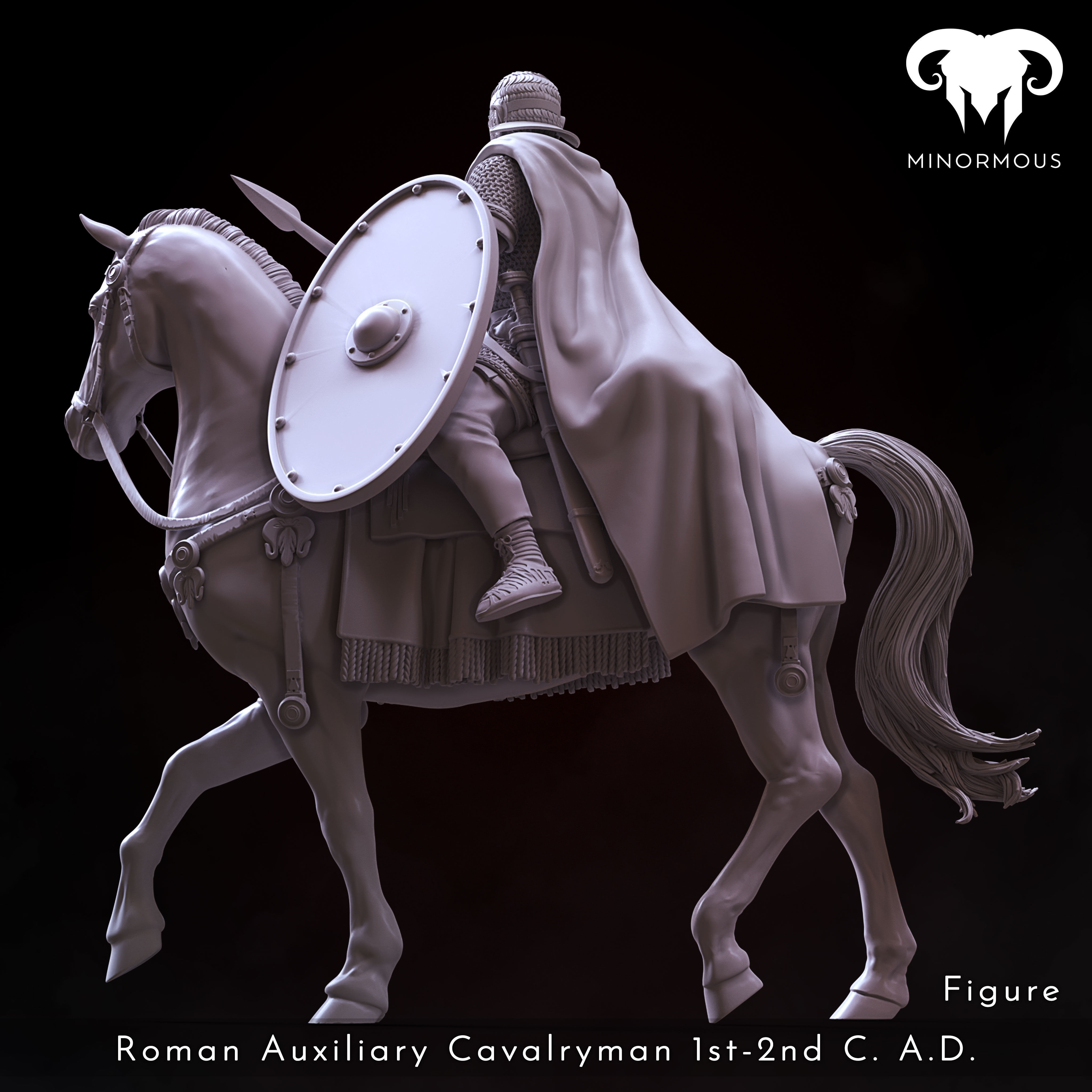 Bundle - Roman Aux Cavalryman 1st-2nd CAD Hooves of Honor 3D print model_9