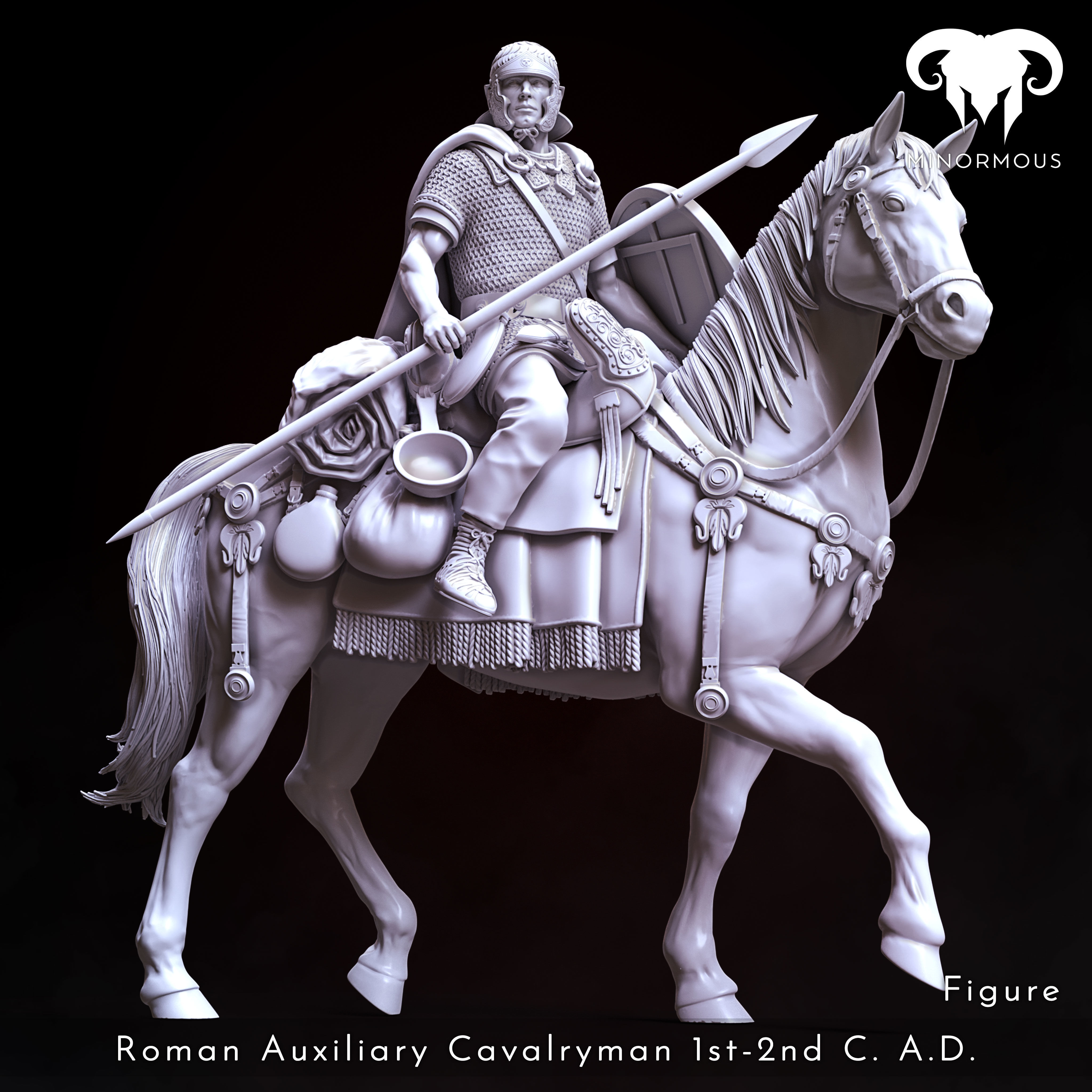 Bundle - Roman Aux Cavalryman 1st-2nd CAD Hooves of Honor 3D print model_4
