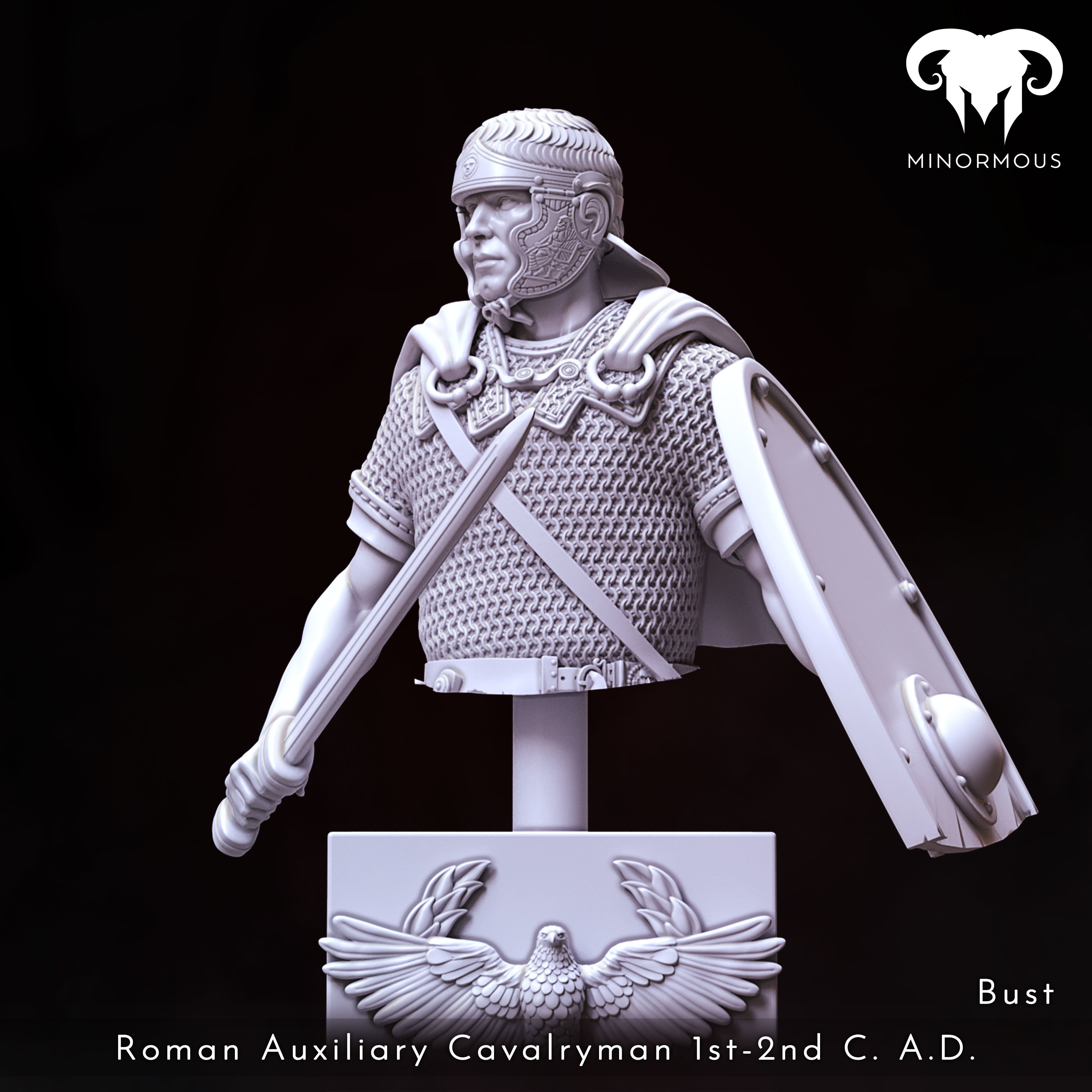 Bundle - Roman Aux Cavalryman 1st-2nd CAD Hooves of Honor 3D print model_5