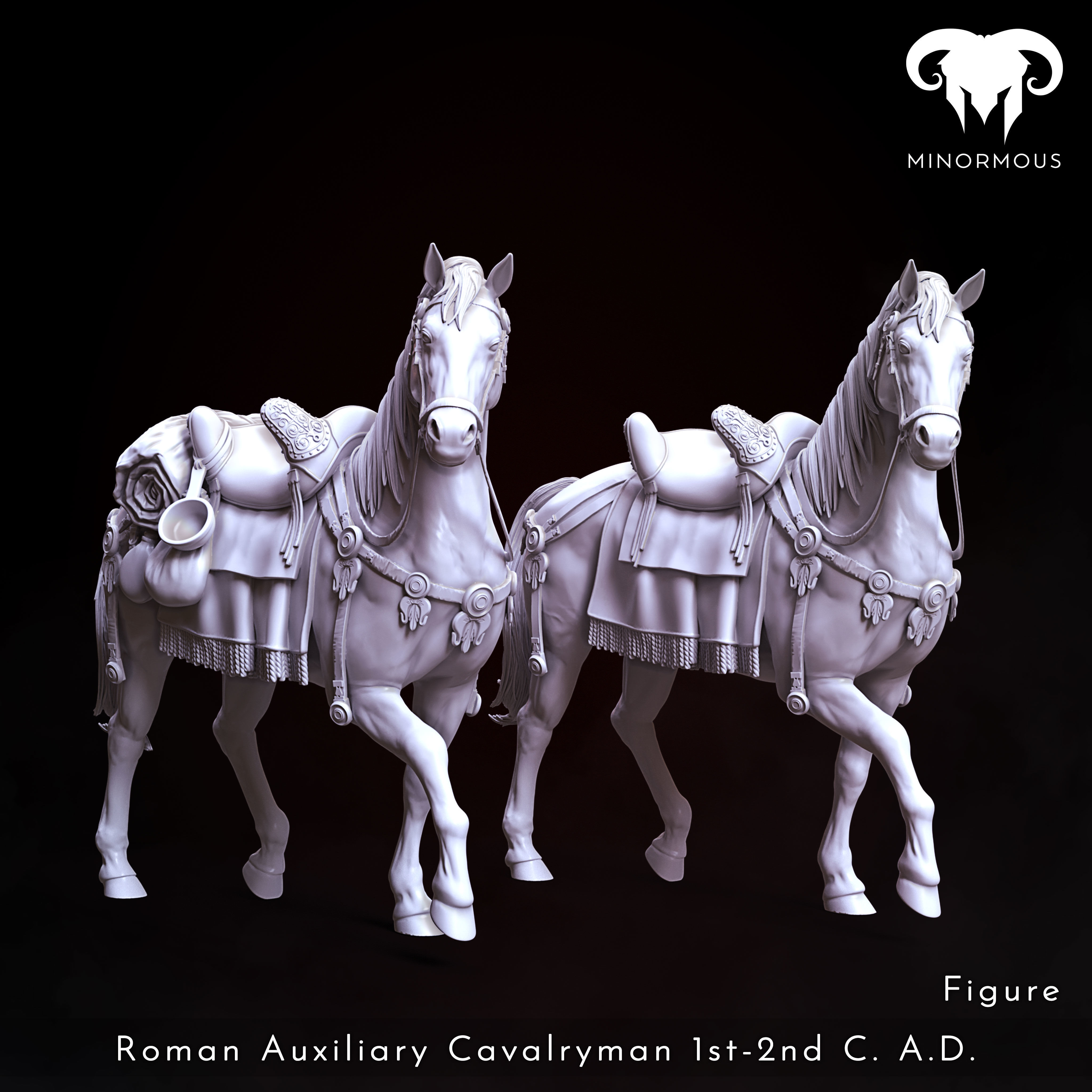 Bundle - Roman Aux Cavalryman 1st-2nd CAD Hooves of Honor 3D print model_12