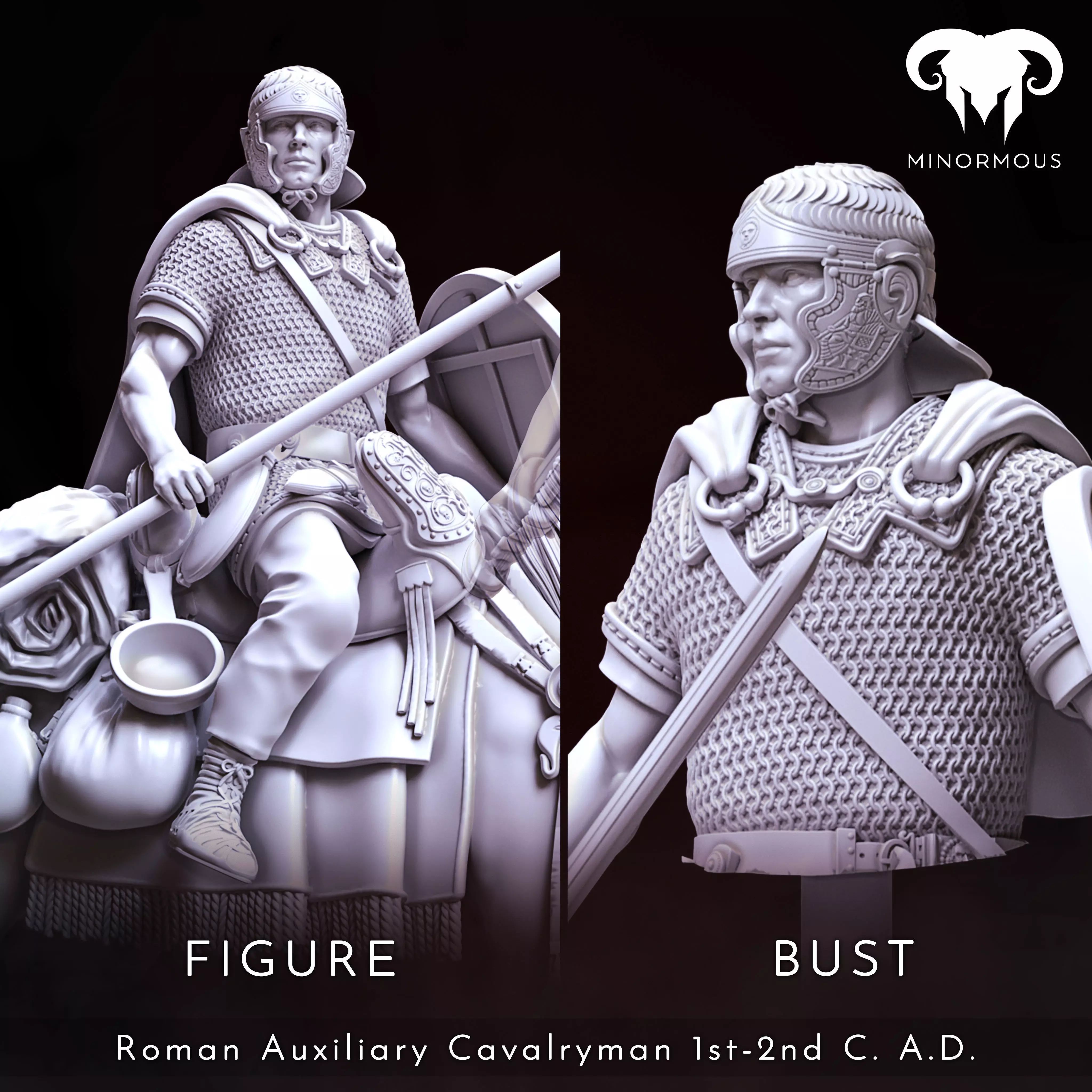 Bundle - Roman Aux Cavalryman 1st-2nd CAD Hooves of Honor 3D print model_0