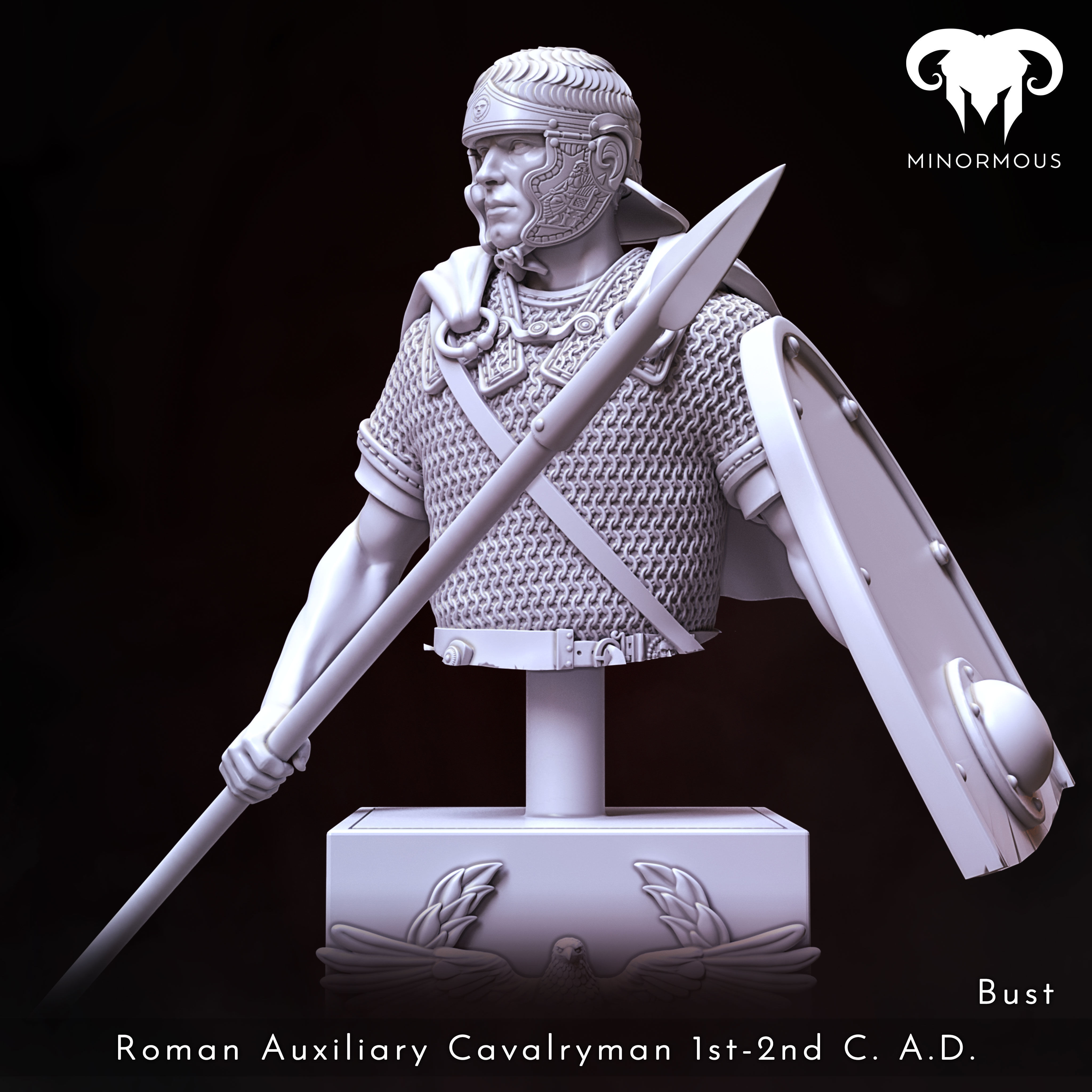 Bundle - Roman Aux Cavalryman 1st-2nd CAD Hooves of Honor 3D print model_8
