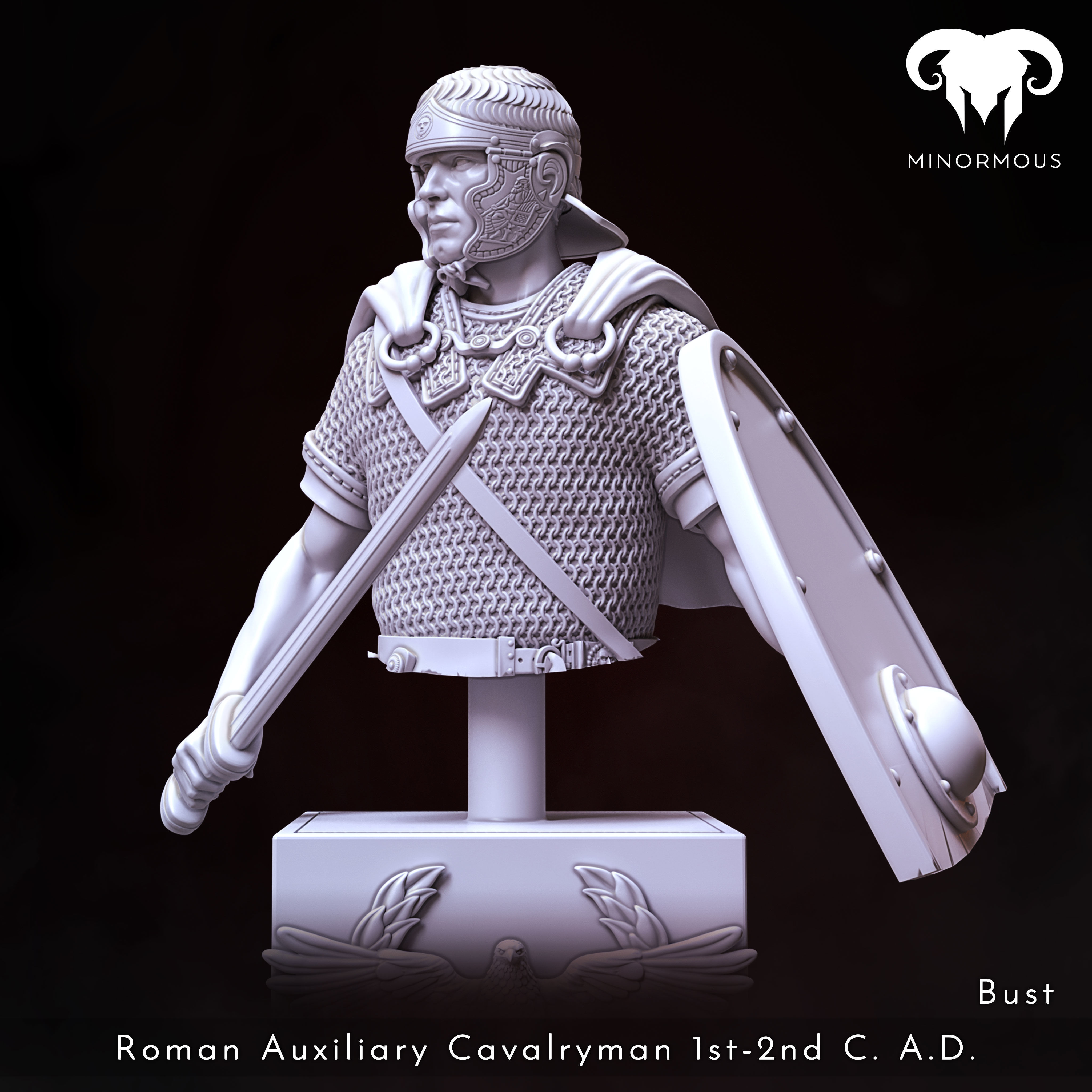 Bundle - Roman Aux Cavalryman 1st-2nd CAD Hooves of Honor 3D print model_7