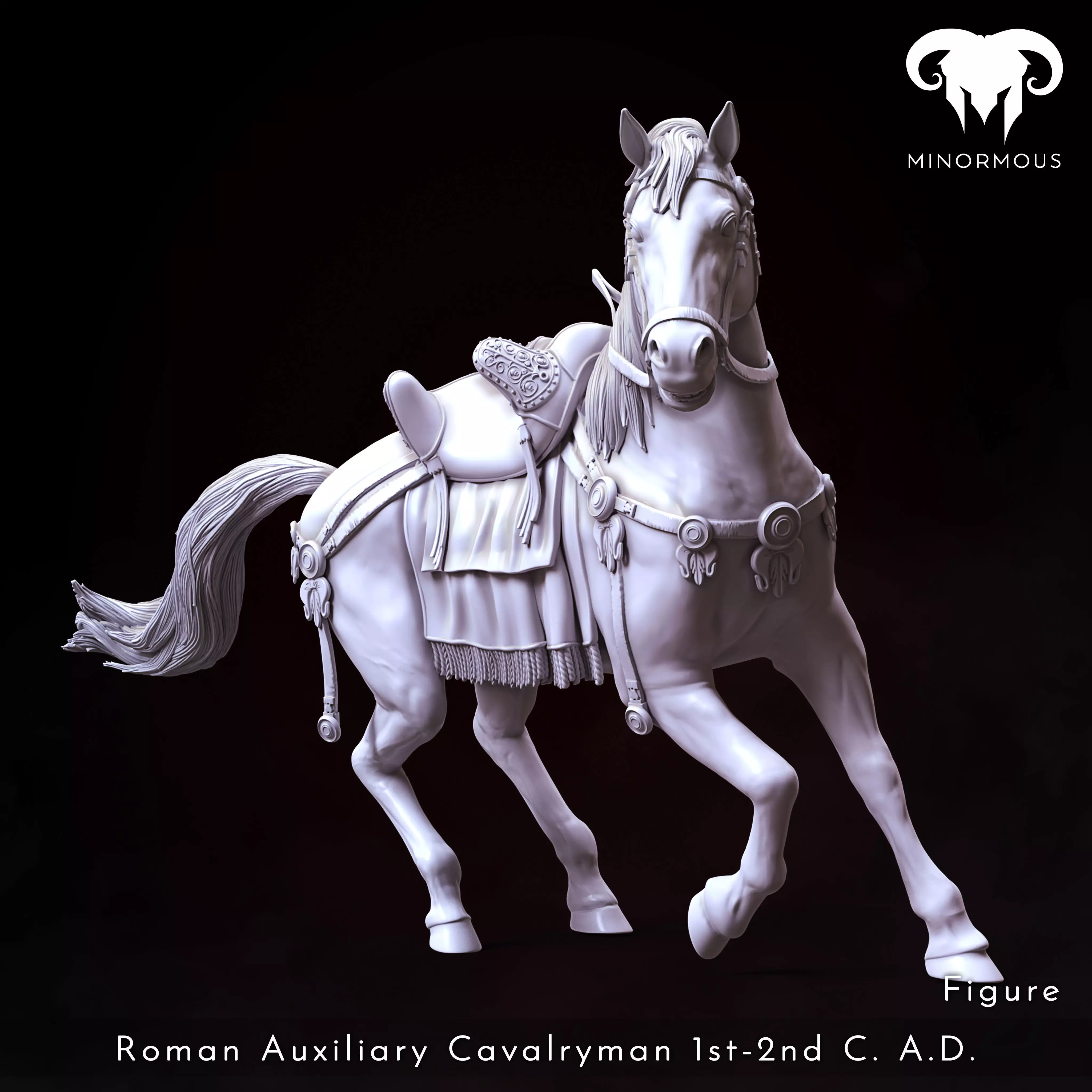 Horse - Roman Aux Cavalryman 1st-2nd CAD Riding with Rome 3D print model