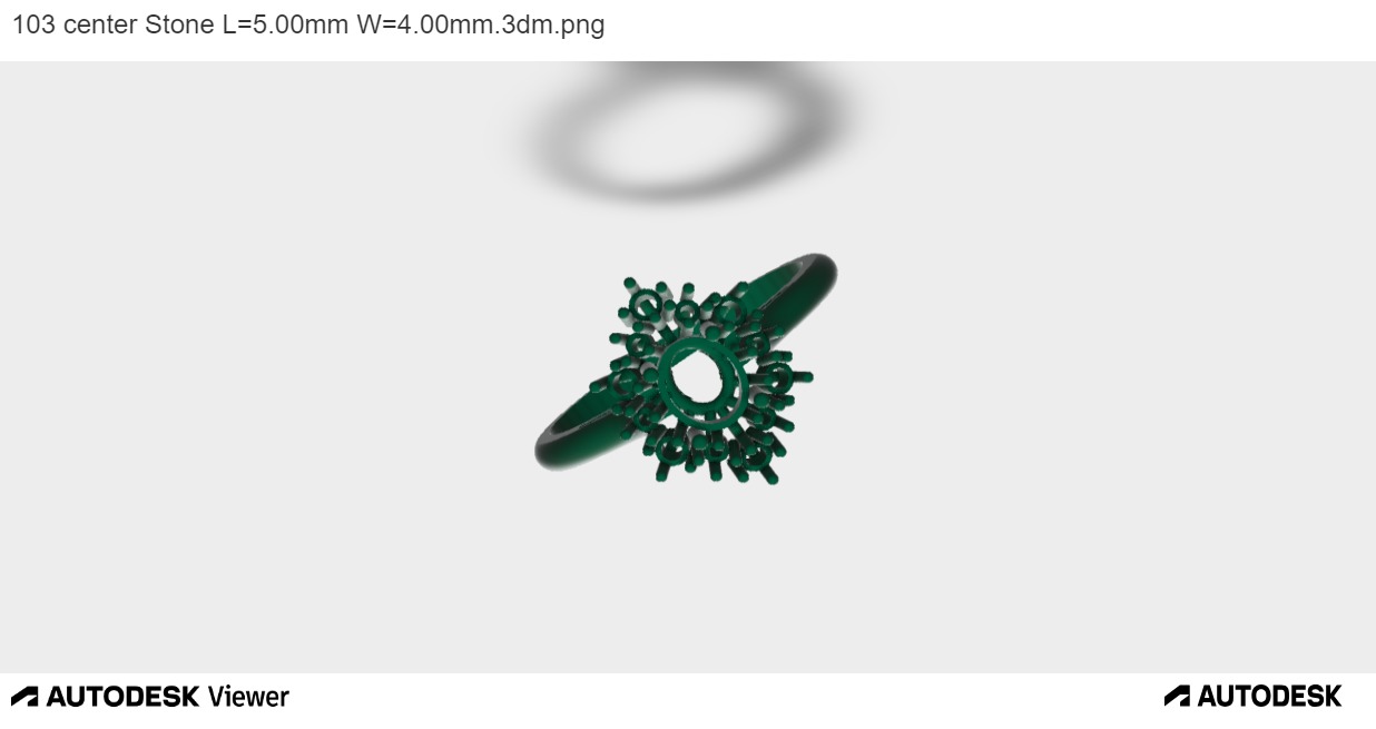 Women Ring with an Oval-cut Center Stone 3D print model_7