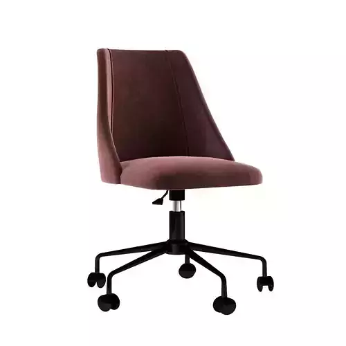Cian Rose Velvet Upholstery Task Chair with Adjustable Height 3D model