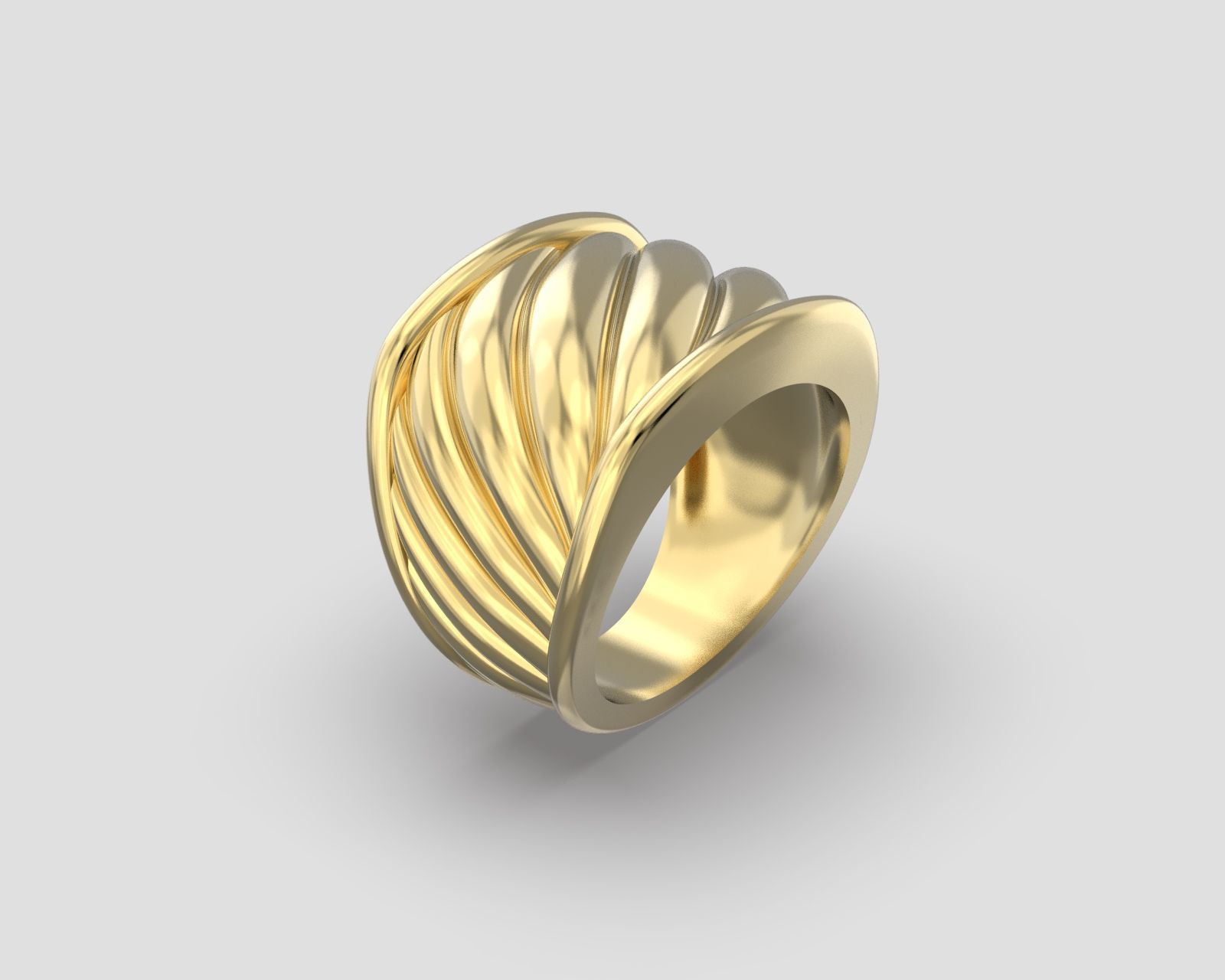 R 204 Rope Bold ring 3D print model_3